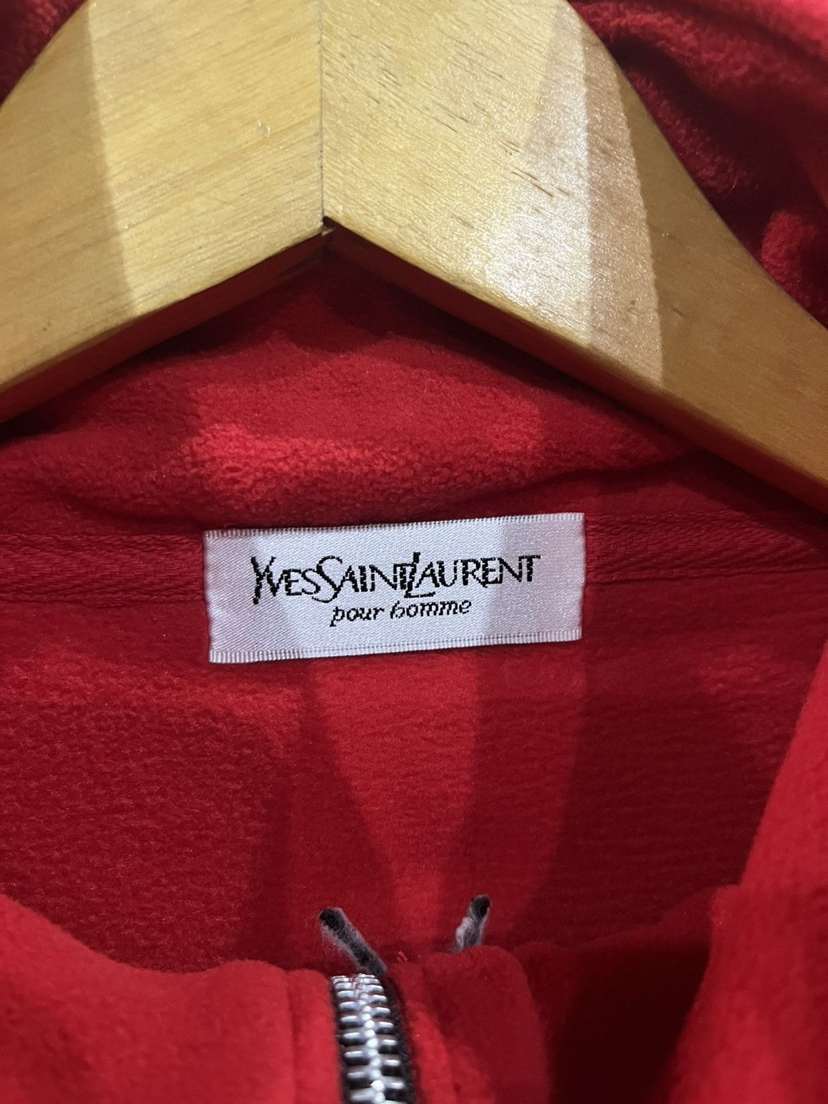 Yves Saint Laurent Yves Saint Laurent Fleece Jacket Ysl Half Zip Size US L / EU 52-54 / 3 - 8 Thumbnail