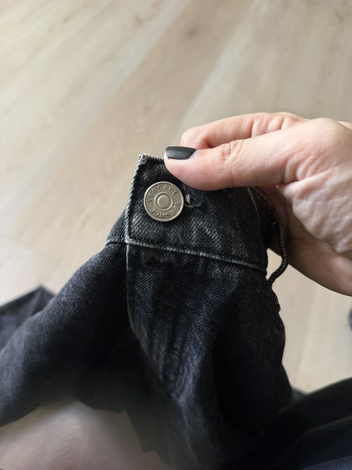 Versace Versace Black Washed Denim Jeans Made in Italy Size 36 Size US 36 / EU 52 - 2 Thumbnail