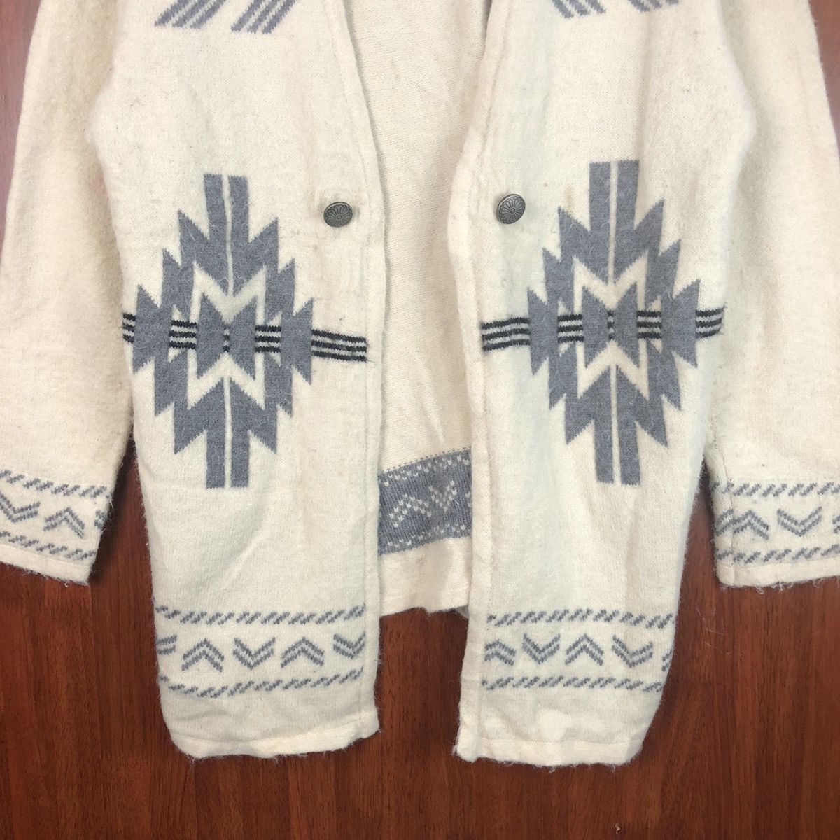 Homespun Knitwear × Japanese Brand Coen Enjoy Easy Chic Brown navajo Cardigan #7488 Size US L / EU 52-54 / 3 - 6 Thumbnail