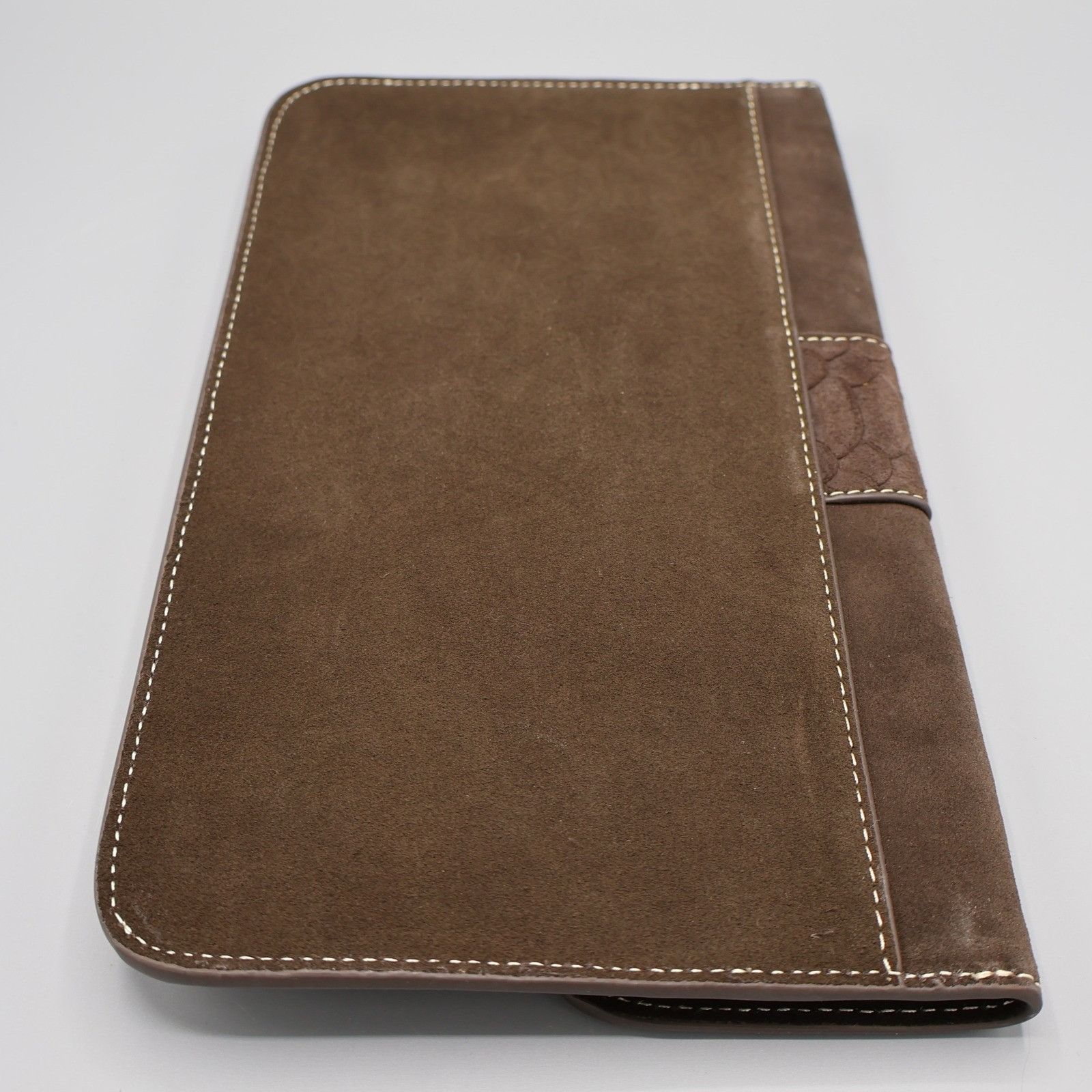 J.McLaughlin J McLaughlin Xena Suede Clutch Chocolate Brown Classic Envel Size ONE SIZE - 6 Thumbnail
