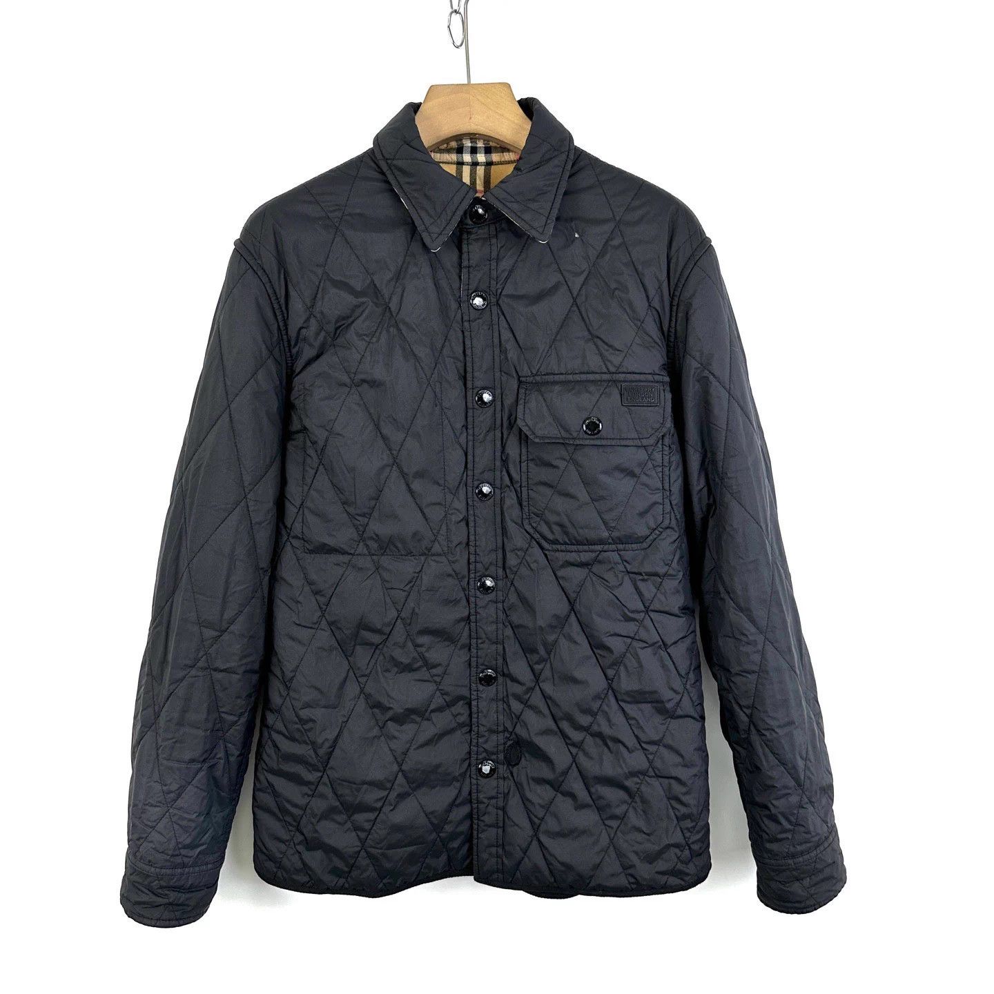 Burberry Burberry Reversible Black Check Collar Jacket 50 Size US M / EU 48-50 / 2 - 2 Thumbnail