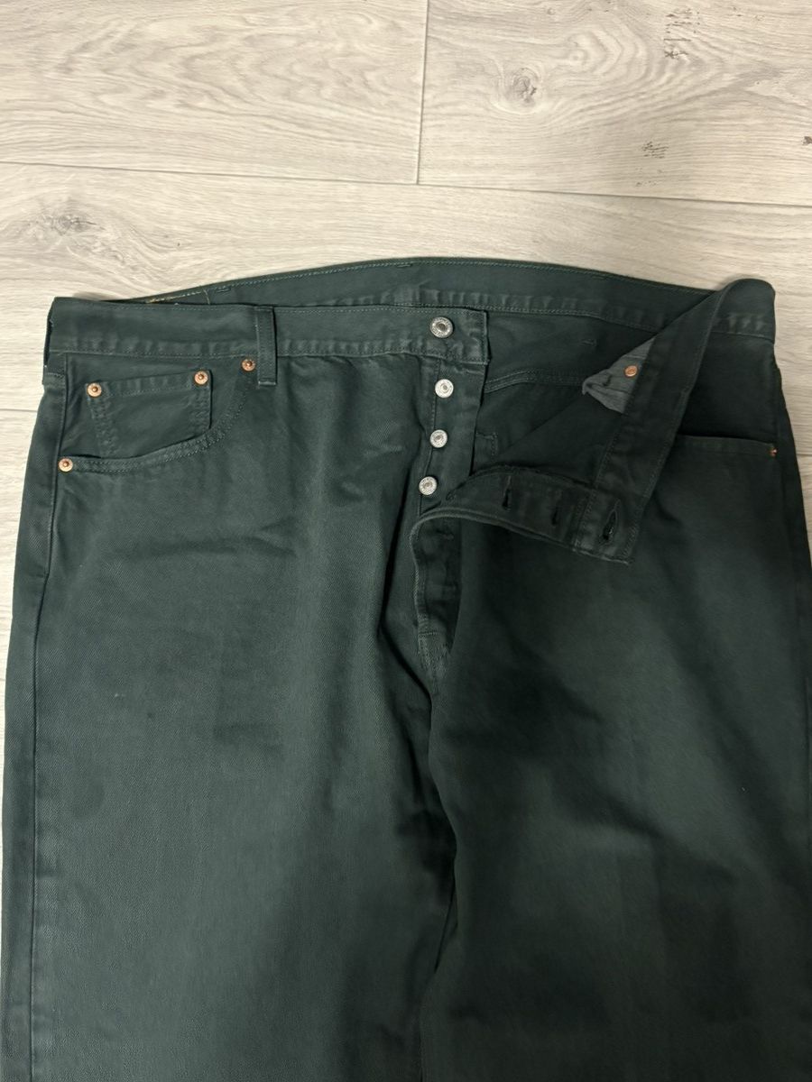 Levi's Levi 501 Dark Green Denim Jeans Size US 42 / EU 58 - 4 Thumbnail