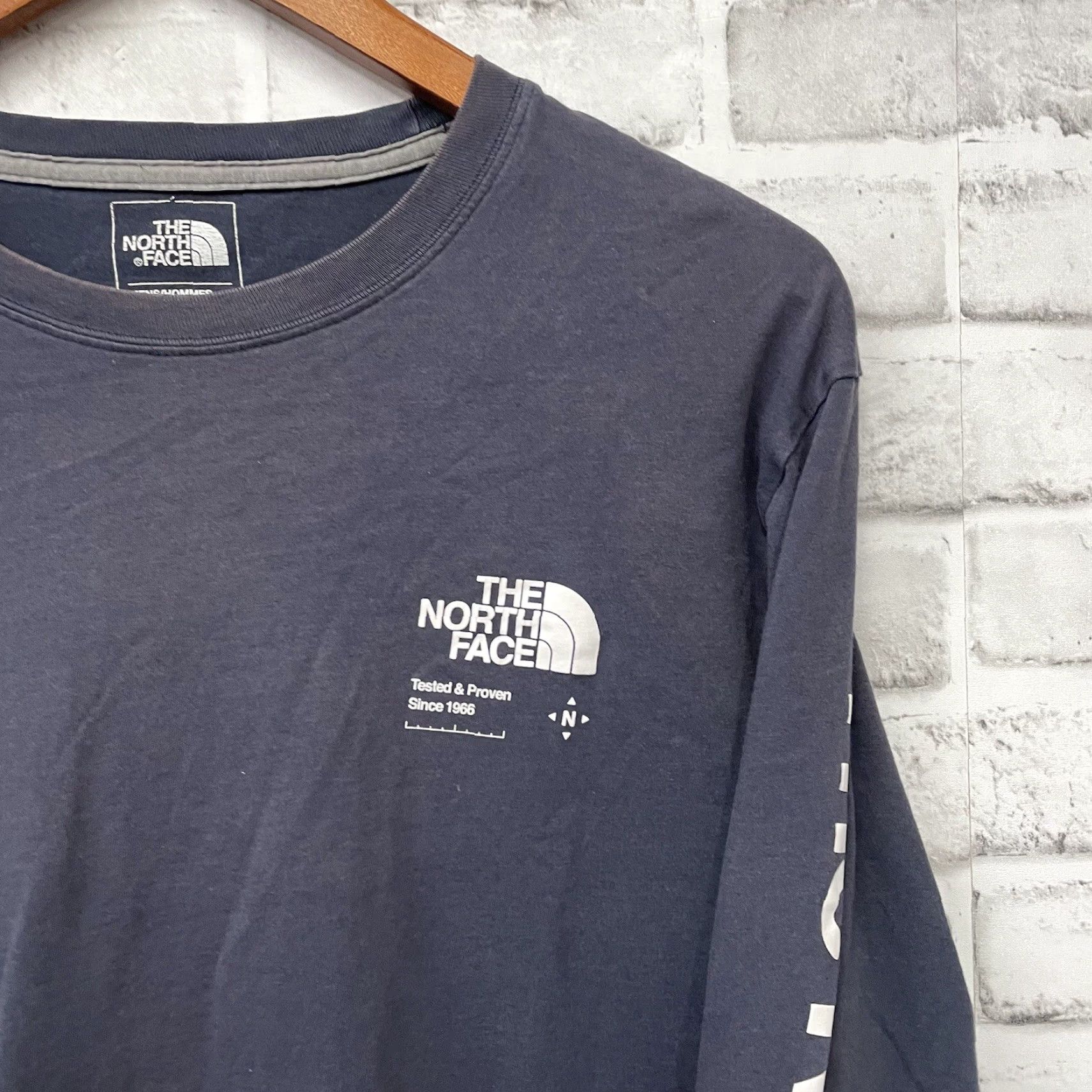 The North Face The North Face Long Sleeve T-Shirt Gray 100% Cotton Standard Fit M Mens Shirt Size US M / EU 48-50 / 2 - 2 Thumbnail