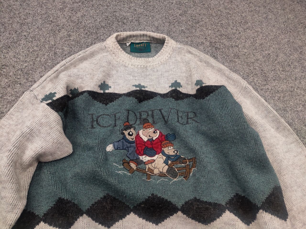 Vintage Vintage 80's Liberty Knitwear Italy Wool blend Knit Sweater Size US L / EU 52-54 / 3 - 4 Thumbnail
