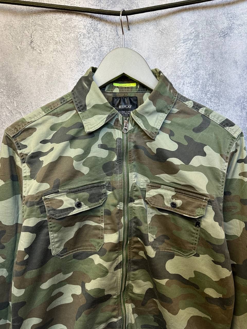 Replay Replay Camouflage Overshirt Full Zip Jacket Shirt US Army Size US L / EU 52-54 / 3 - 5 Thumbnail