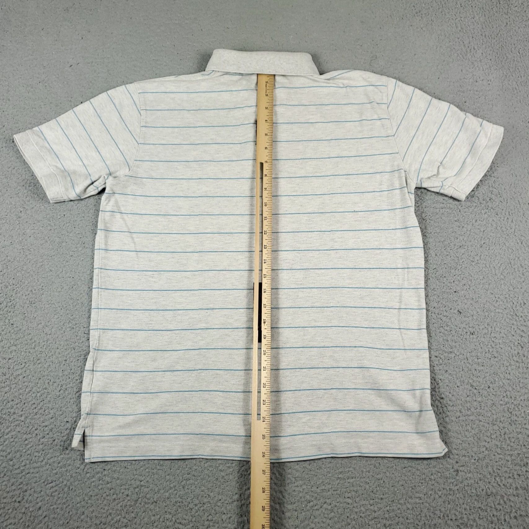 Nautica VINTAGE Nautica Polo Shirt Mens Medium Gray Blue Striped Short Sleeve Adult M Gray Nautica Logo Polo Men’s Sports Casual Shirt Size US M / EU 48-50 / 2 - 7 Thumbnail
