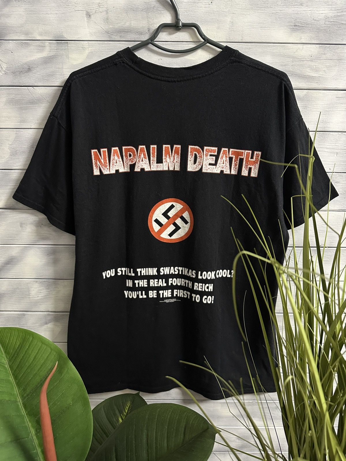 Band Tees Rare Vintage T-Shirt Napalm Death 2003 Nazi Punks F*ck Off Size US L / EU 52-54 / 3 - 2 Thumbnail