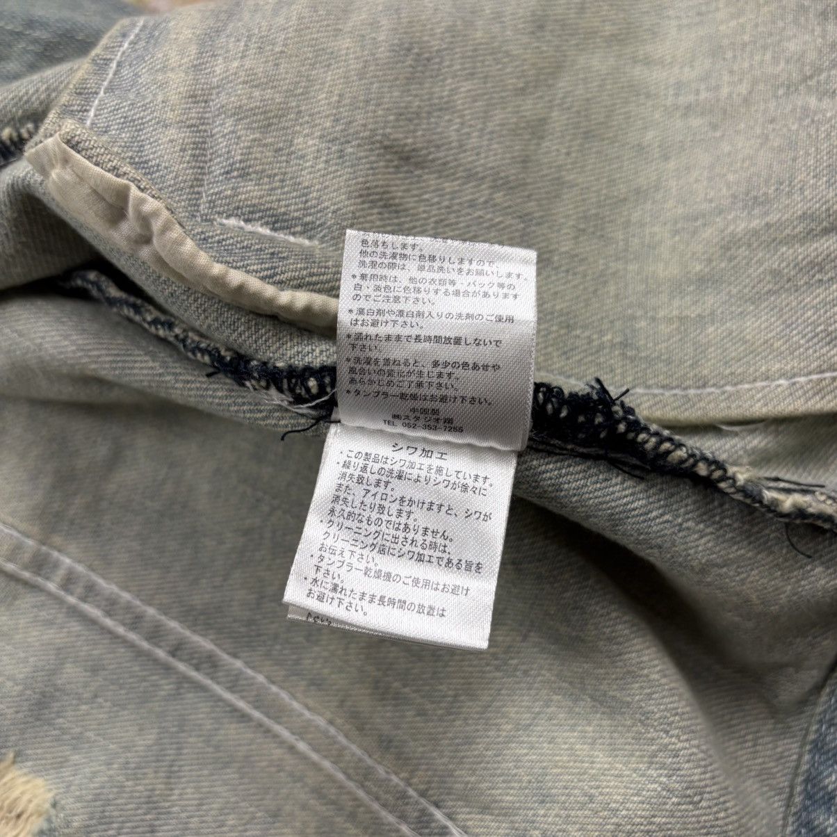 BUFFALO BOBS 2000s Berning Sho - Mud Wash Crash Denim Jacket Size US M / EU 48-50 / 2 - 12 Thumbnail