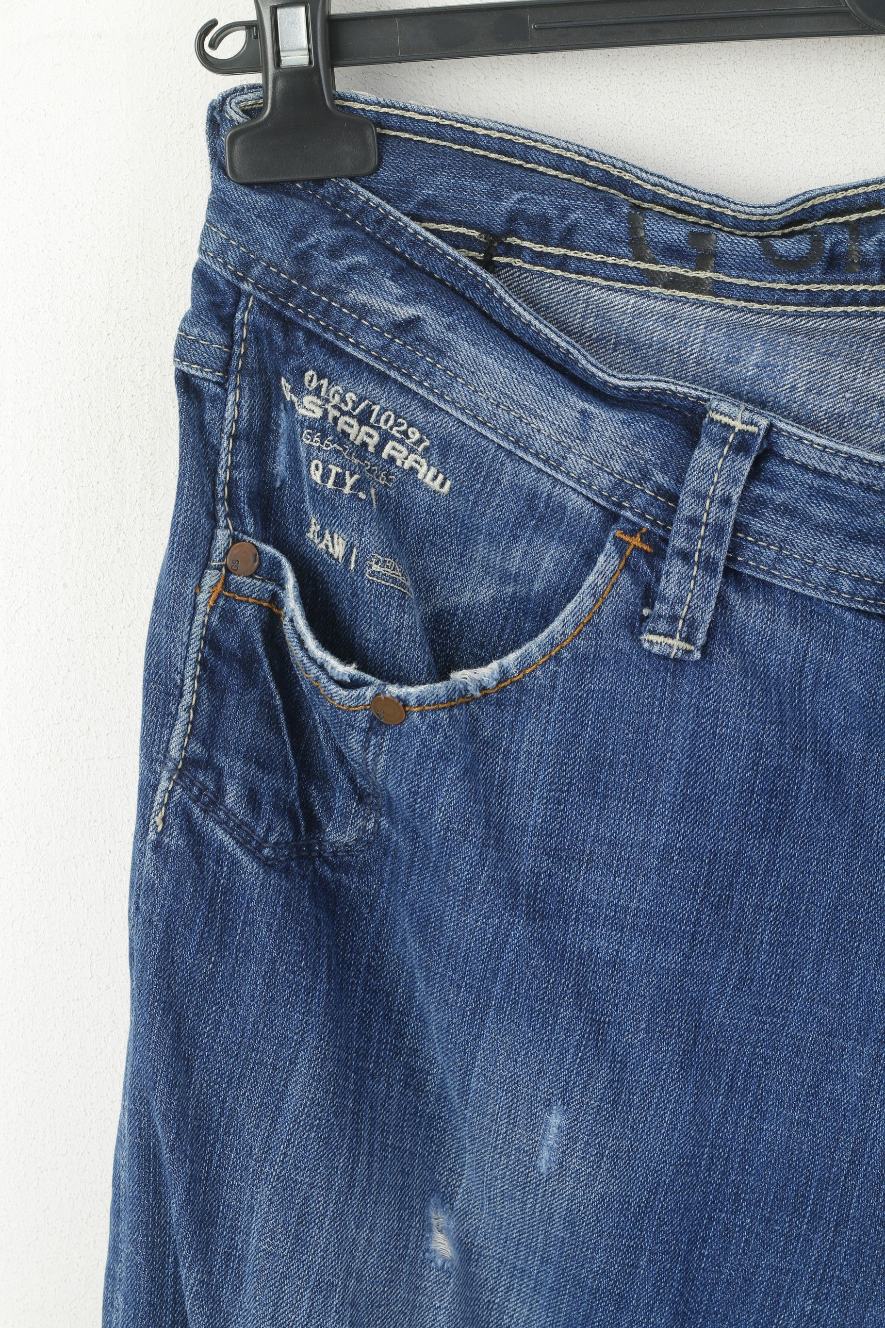 G-Star G-Star Raw Men 32 Jeans Trousers Blue Denim Cotton 2948 Size US 32 / EU 48 - 7 Thumbnail
