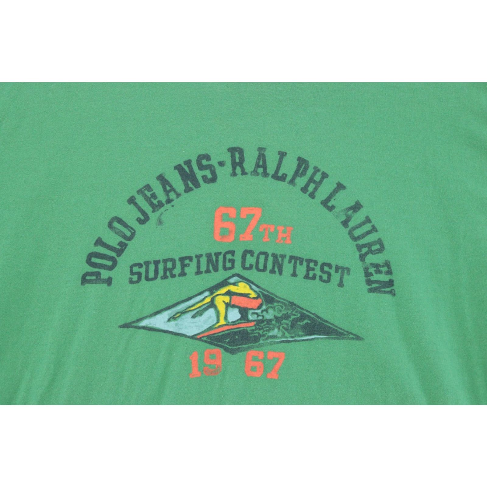 Polo Ralph Lauren Polo Ralph Lauren 67th Surfing Contest Graphic T Shirt Mens XL Polo Jeans Green Size US XL / EU 56 / 4 - 2 Thumbnail