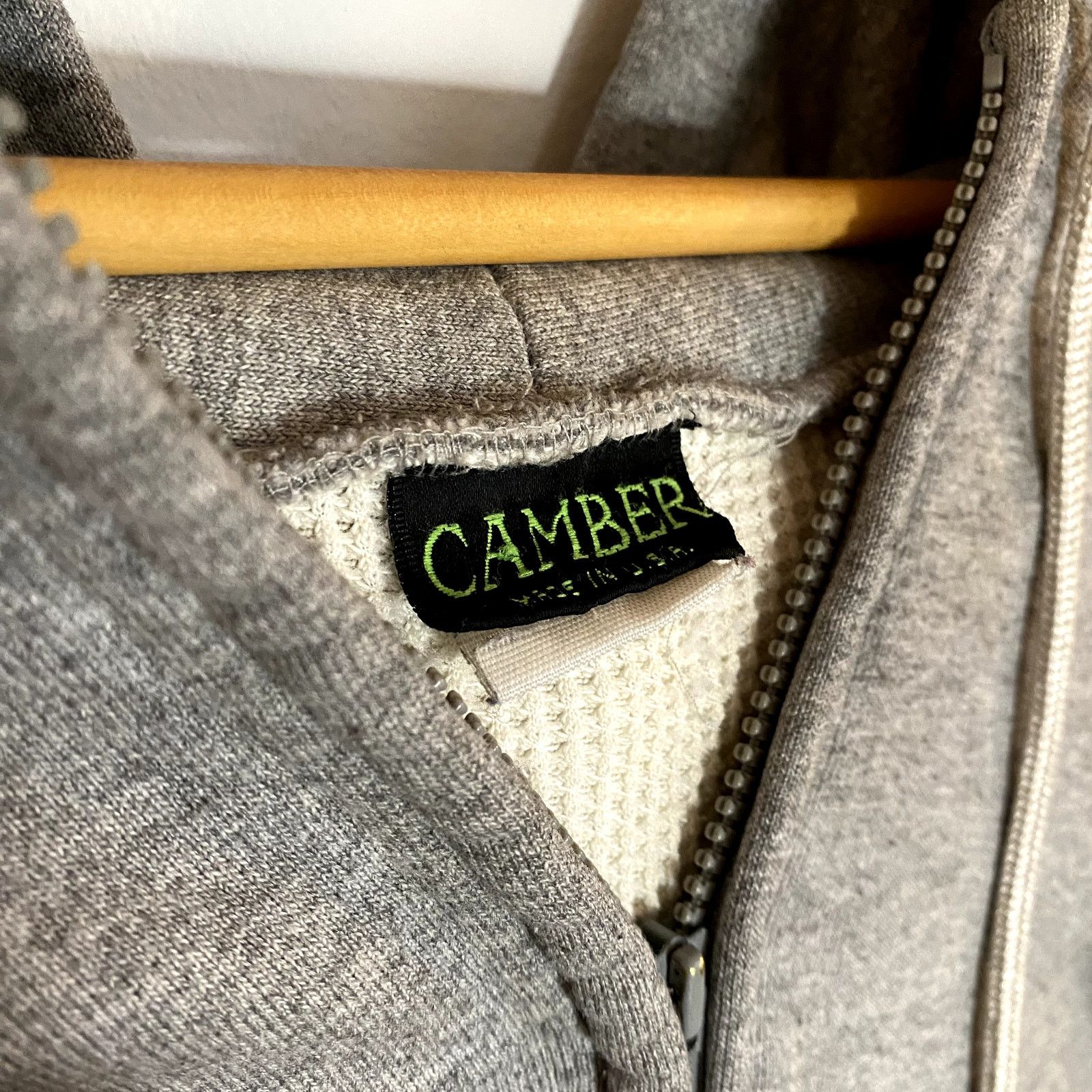 Camber × Vintage Vintage Camber Thermal Lined Hoodie Gray Hoodie Sweatshirt Size US XL / EU 56 / 4 - 4 Thumbnail