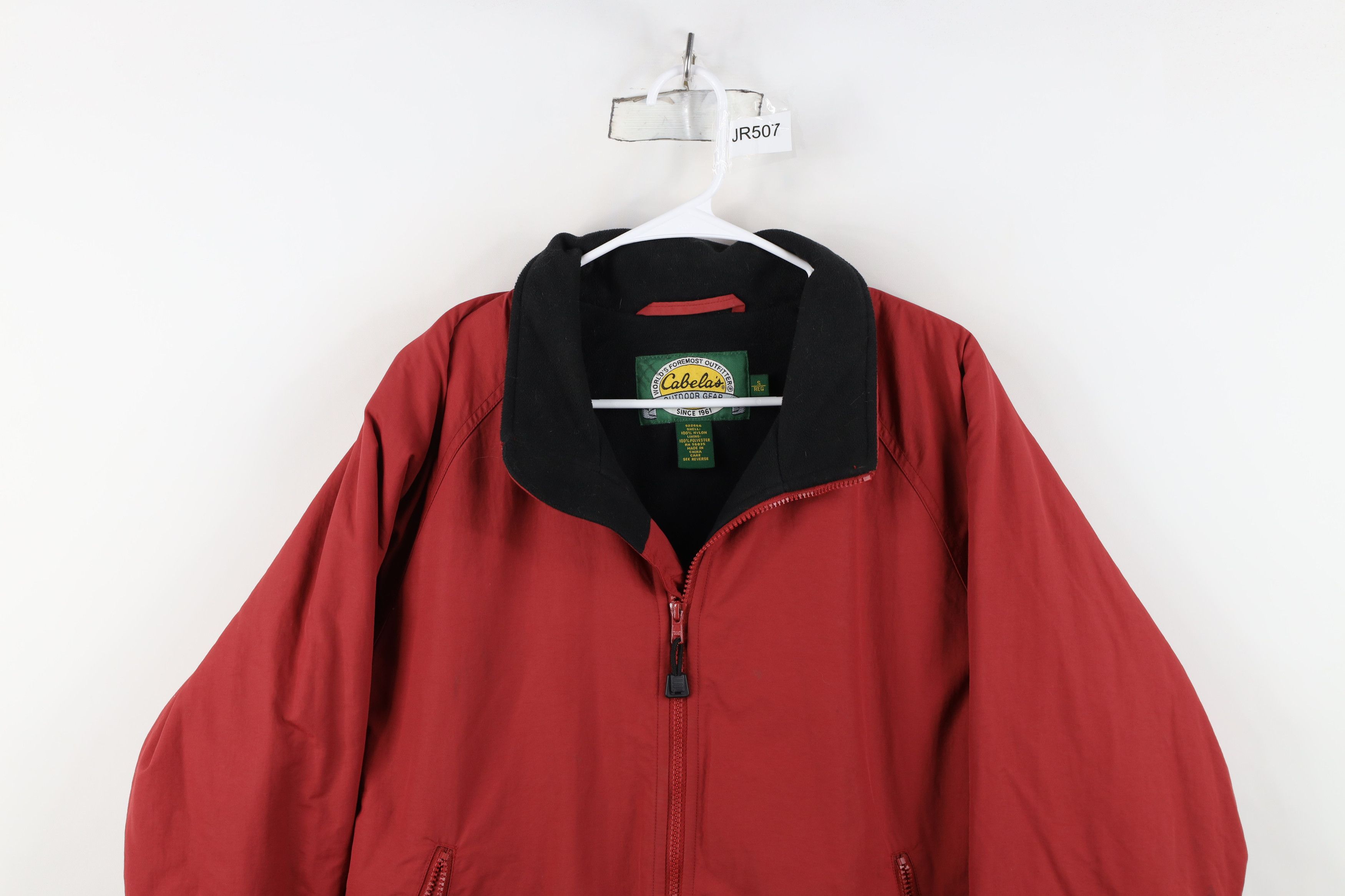 Cabelas Vintage Cabelas Spell Out Fleece Lined Bomber Jacket Red Size US S / EU 44-46 / 1 - 2 Thumbnail