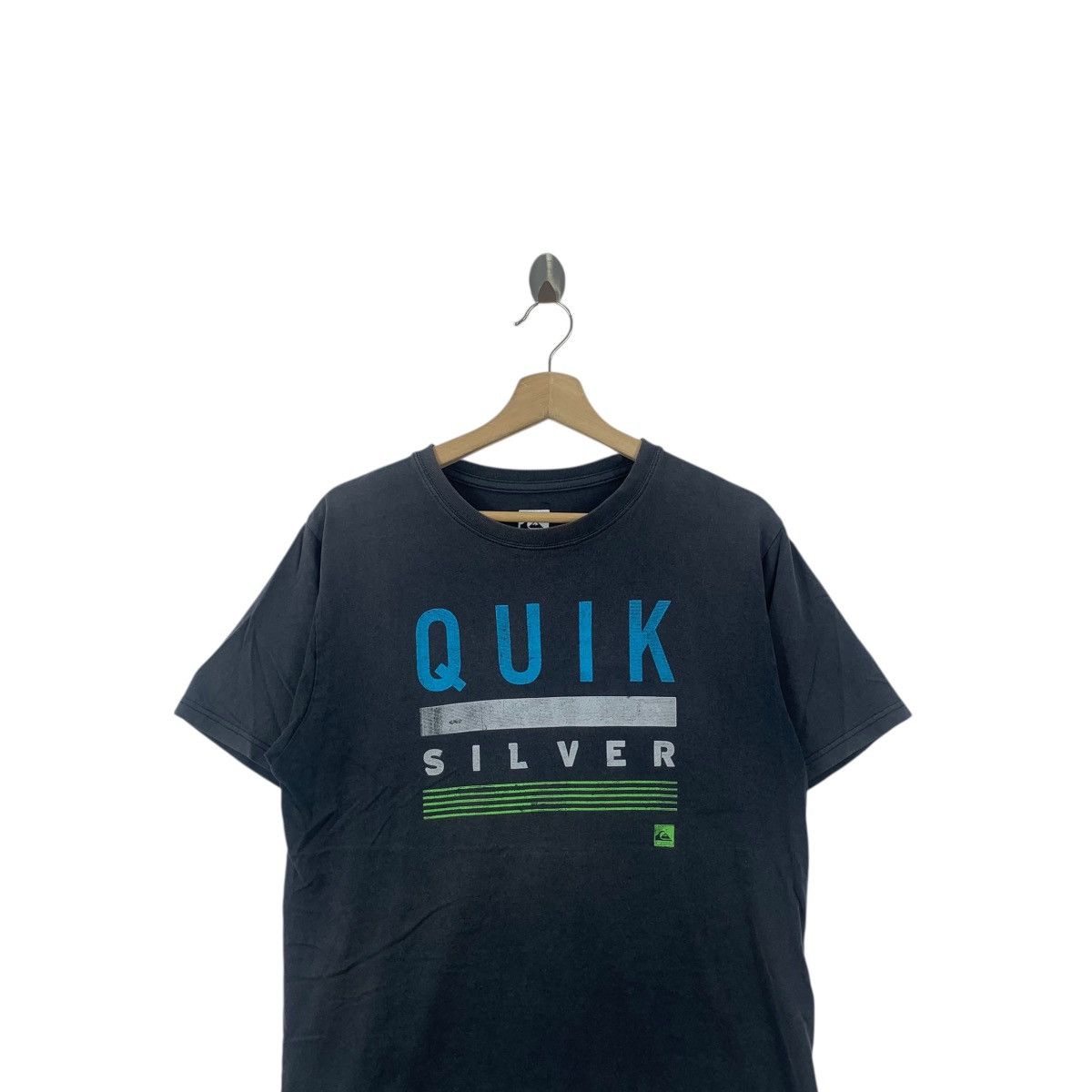 Quiksilver QUIKSILVER SURFING Center Logo Natural Faded Tee Shirt Top Size US XL / EU 56 / 4 - 2 Thumbnail