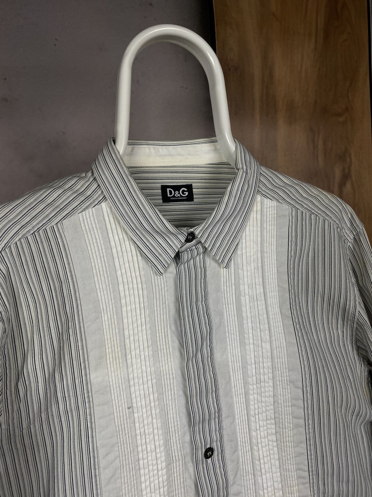 Dolce & Gabbana 🍇Vintage 90s Shirt Button Up Dolce & Gabbanas Striped Tee🍇 Size US M / EU 48-50 / 2 - 2 Thumbnail