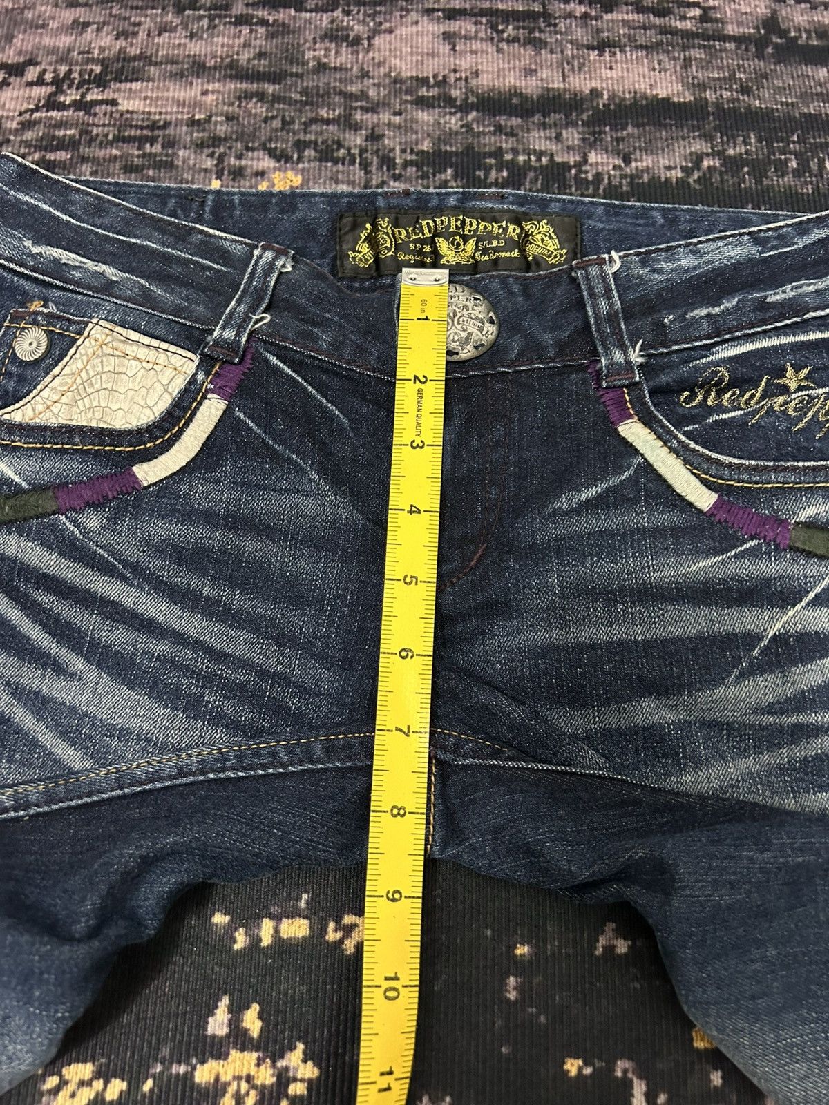 Tornado Mart Redpepper Japan Snake Pocket Washed Flare Jeans Size US 27 - 20 Thumbnail