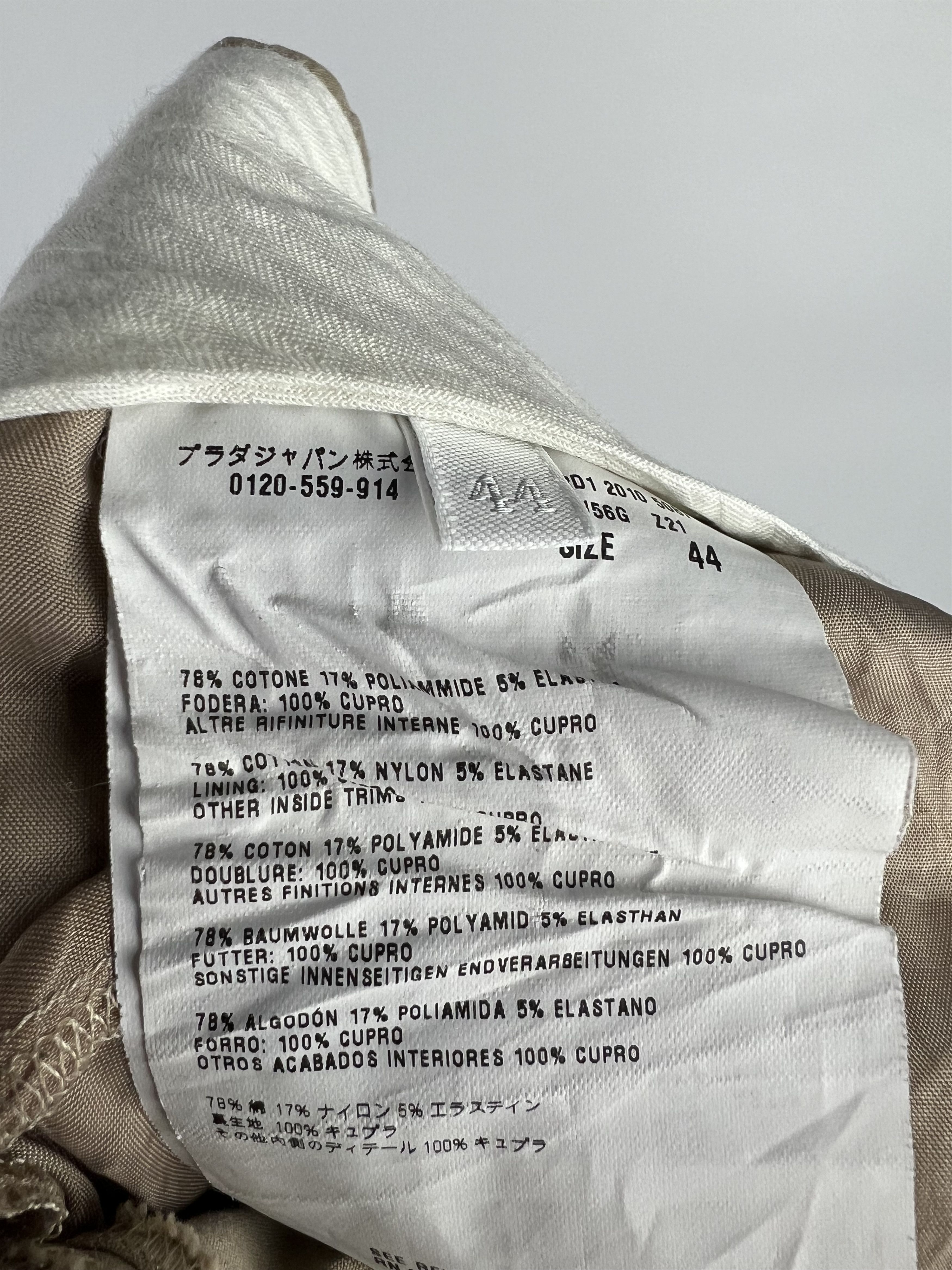 Prada Prada Women's Beige Cropped Chino Pants Size IT44 Size 30" / US 8 / IT 44 - 13 Thumbnail