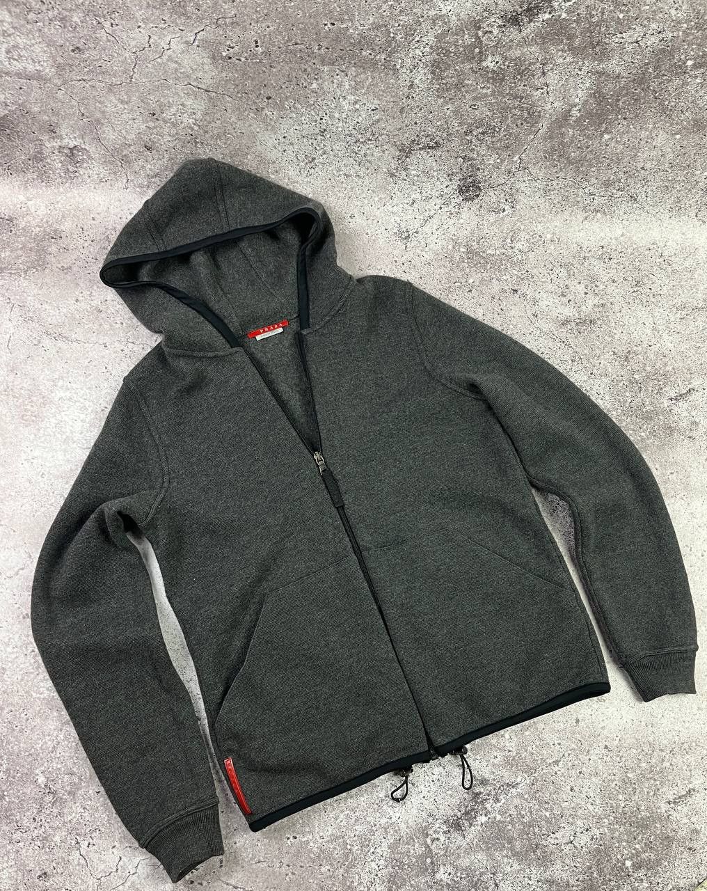 Prada Vintage🔥Prada Ribbed Wool Knit Full Zip Hoodie Size US S / EU 44-46 / 1 - 3 Thumbnail