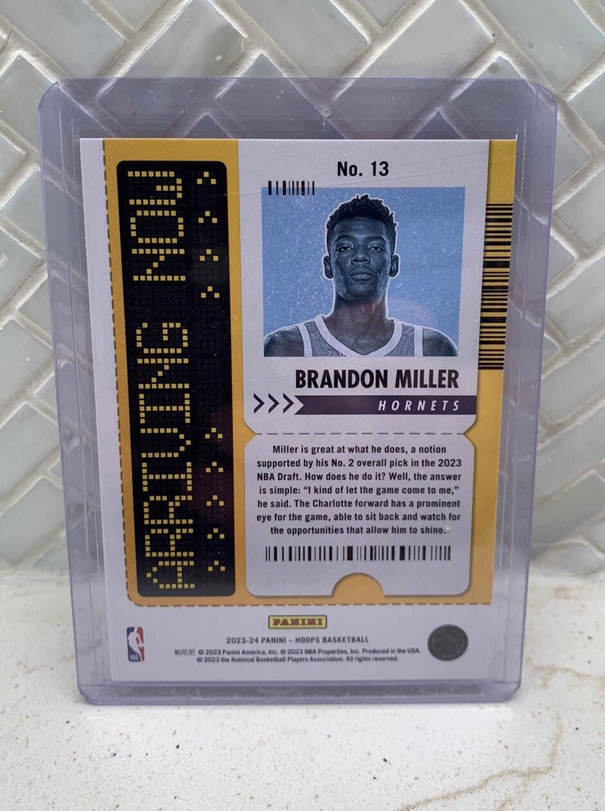 Other 2023 Rookie Brandon Miller Arriving Now NBA Hoops Card No. 1 Size ONE SIZE - 2 Thumbnail