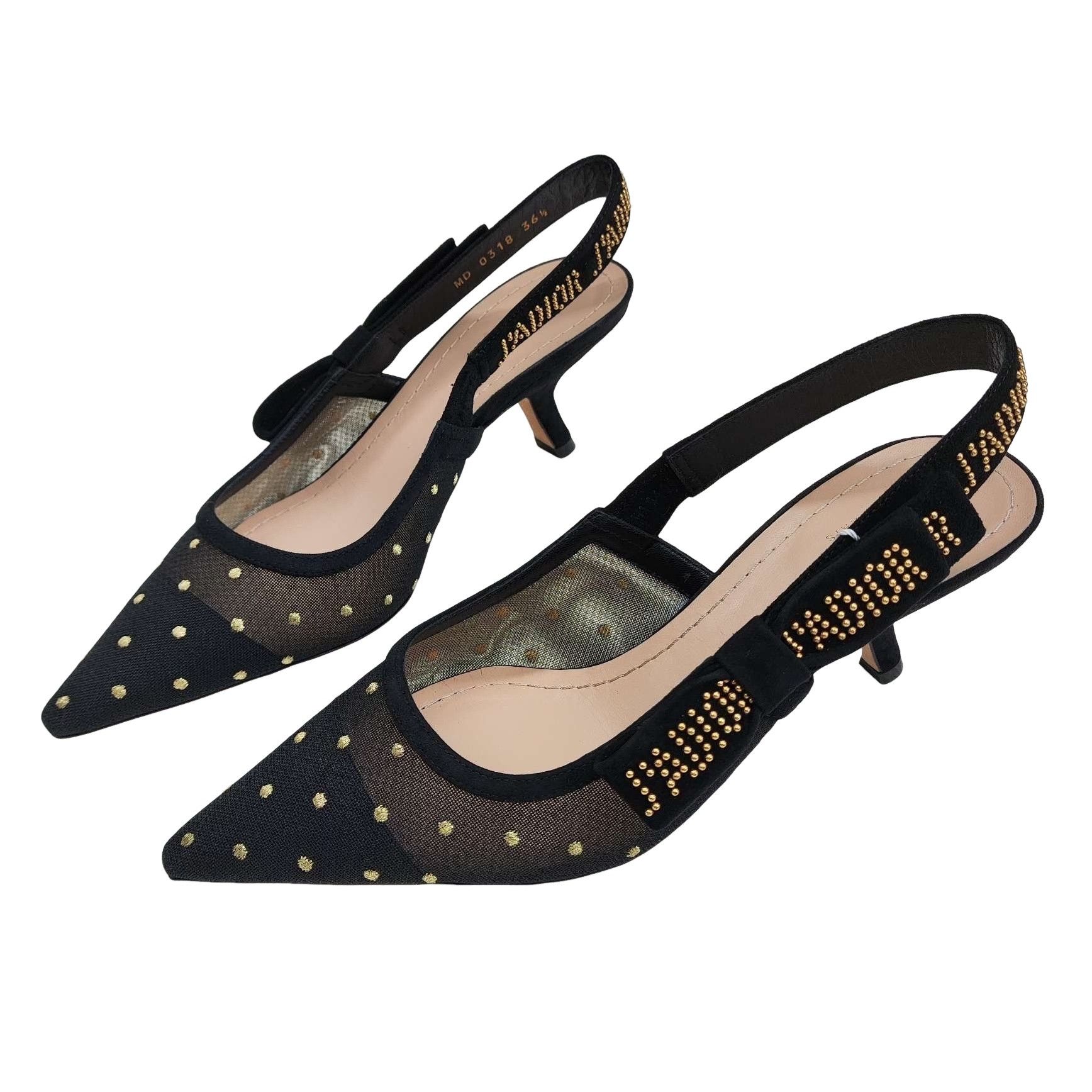 Dior Dior Polka Dot J'Adior Slingback Heels Size 36.5 Size US 6.5 / IT 36.5 - 1 Thumbnail