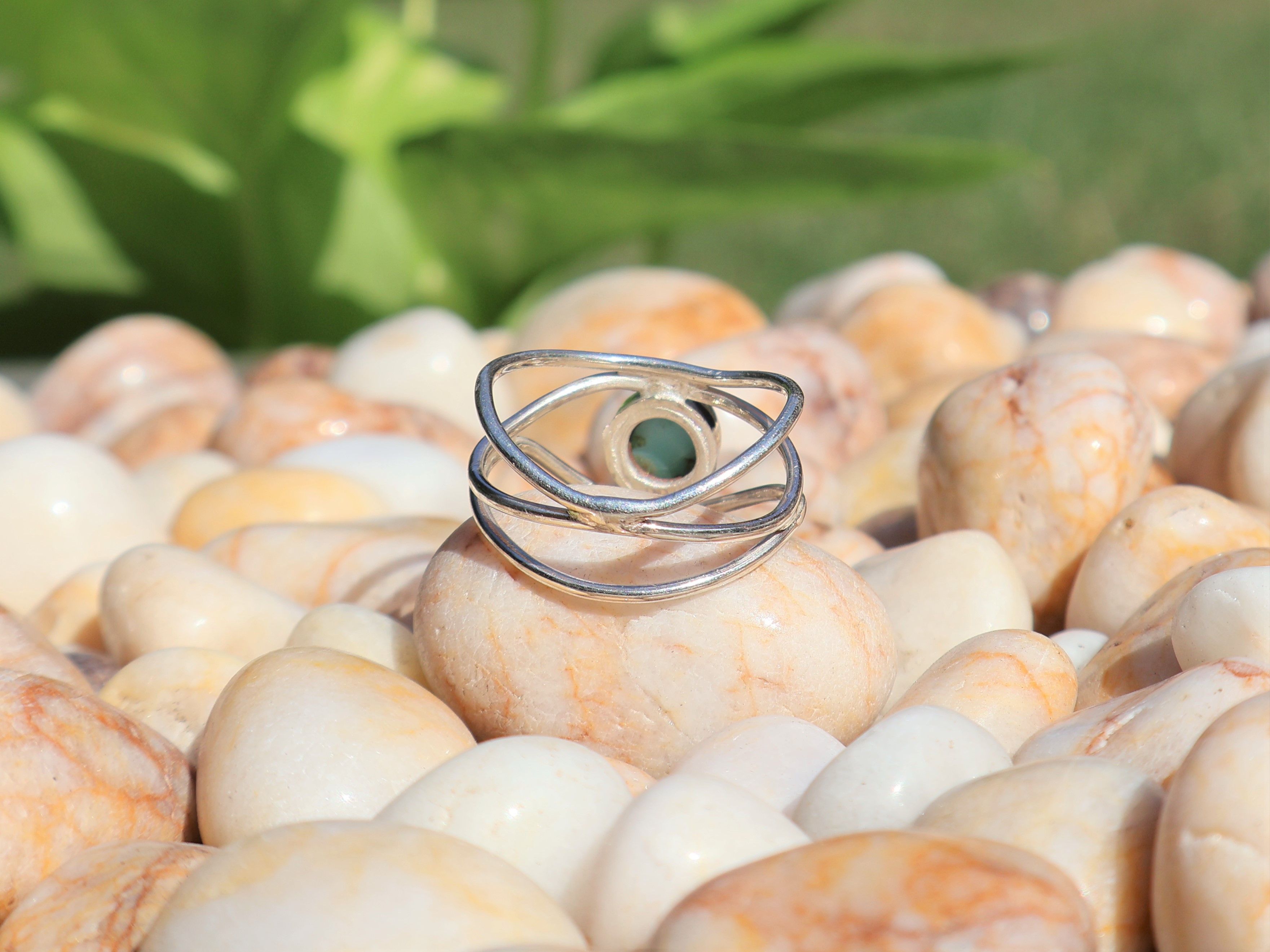 Handmade Larimar Ring, Handmade Women Ring, 925 Sterling Silver Ring Size ONE SIZE - 5 Thumbnail