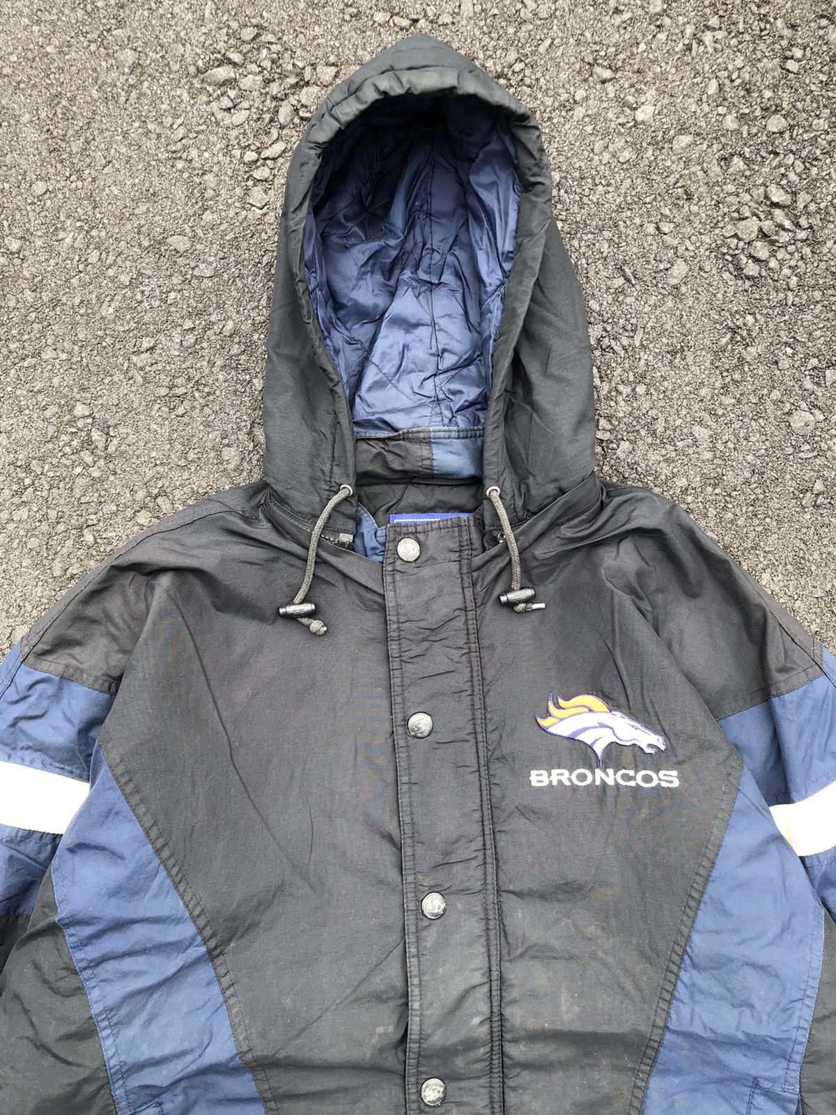 Vintage Vintage 90s Starter NFL Denver Broncos Hooded Jacket Size US XXL / EU 58 / 5 - 11 Thumbnail