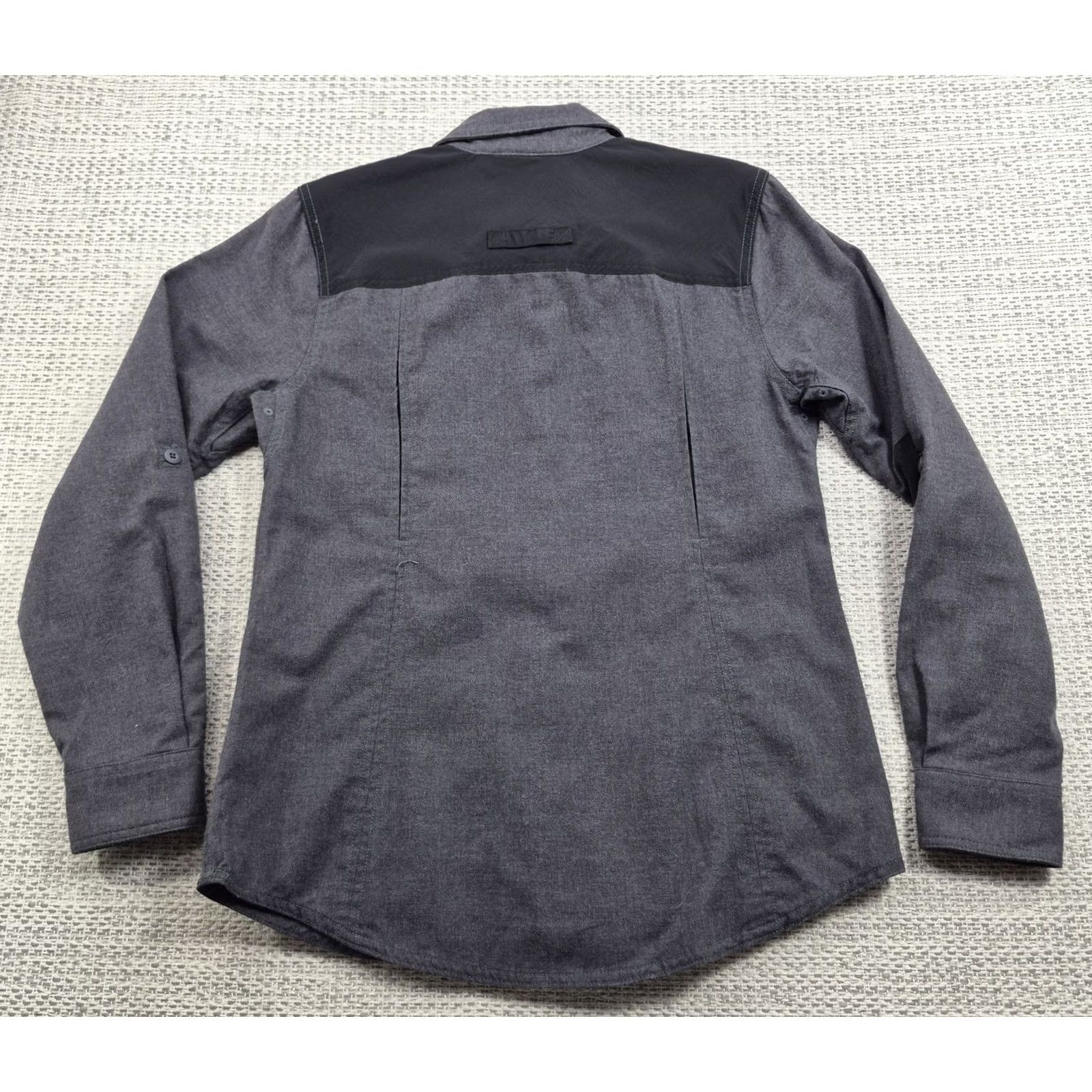 Duluth Trading Company Duluth Trading Co Shirt Jacket Womens XS Gray Flannel Button Front Elbow Patch Size XS / US 0-2 / IT 36-38 - 7 Thumbnail