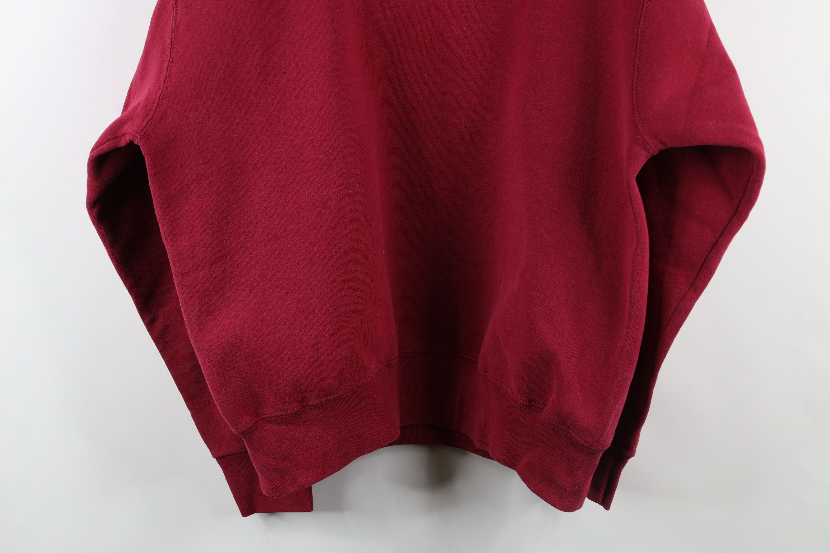 Vintage Vintage 90s Streetwear Blank Heavyweight Sweatshirt Red USA Size US XL / EU 56 / 4 - 14 Thumbnail