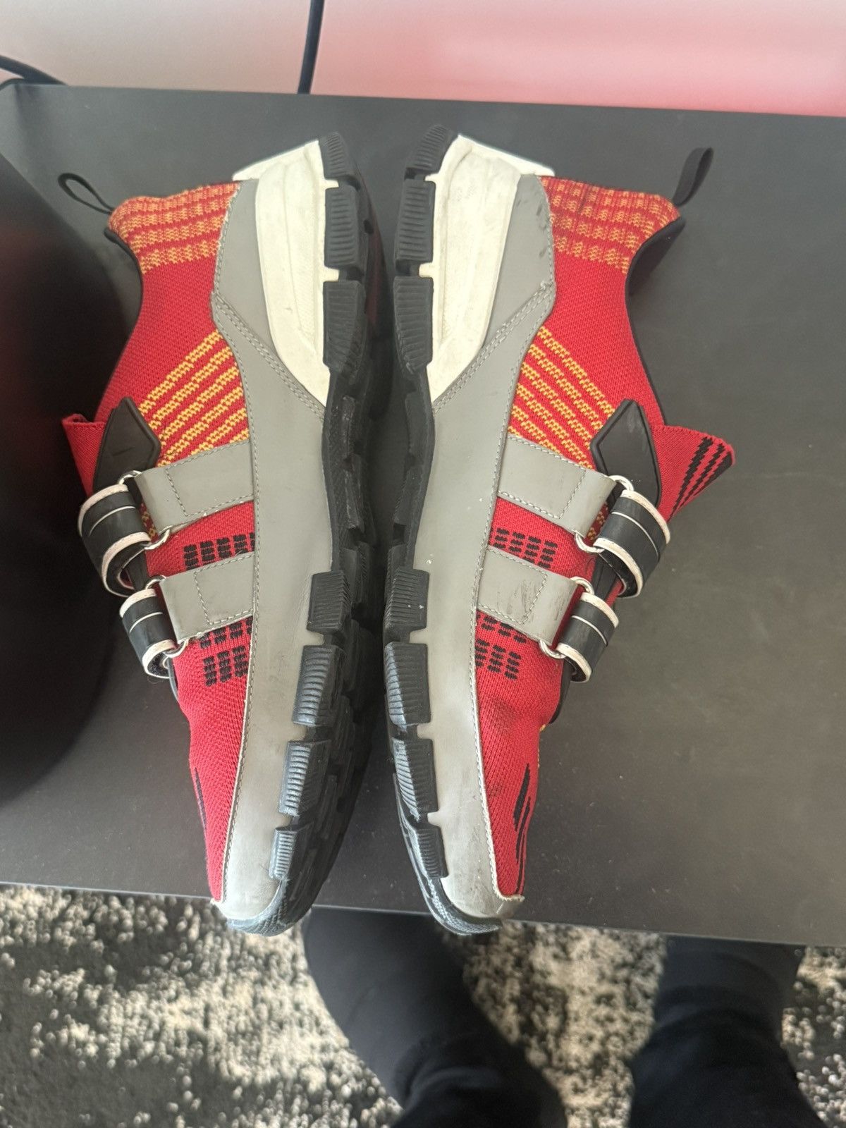 Prada Red Crossection Knit Cloudbust Sneakers Size US 9 / EU 42 - 6 Thumbnail
