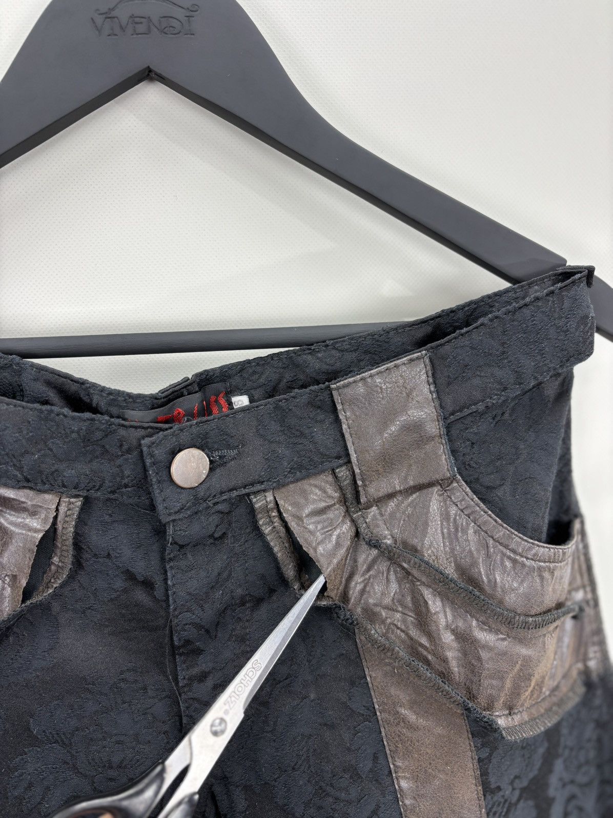 Japanese Brand Womens pants Y2k Punk Aderlass Size 28 Color Black Size 24" / US 00 / IT 34 - 5 Thumbnail