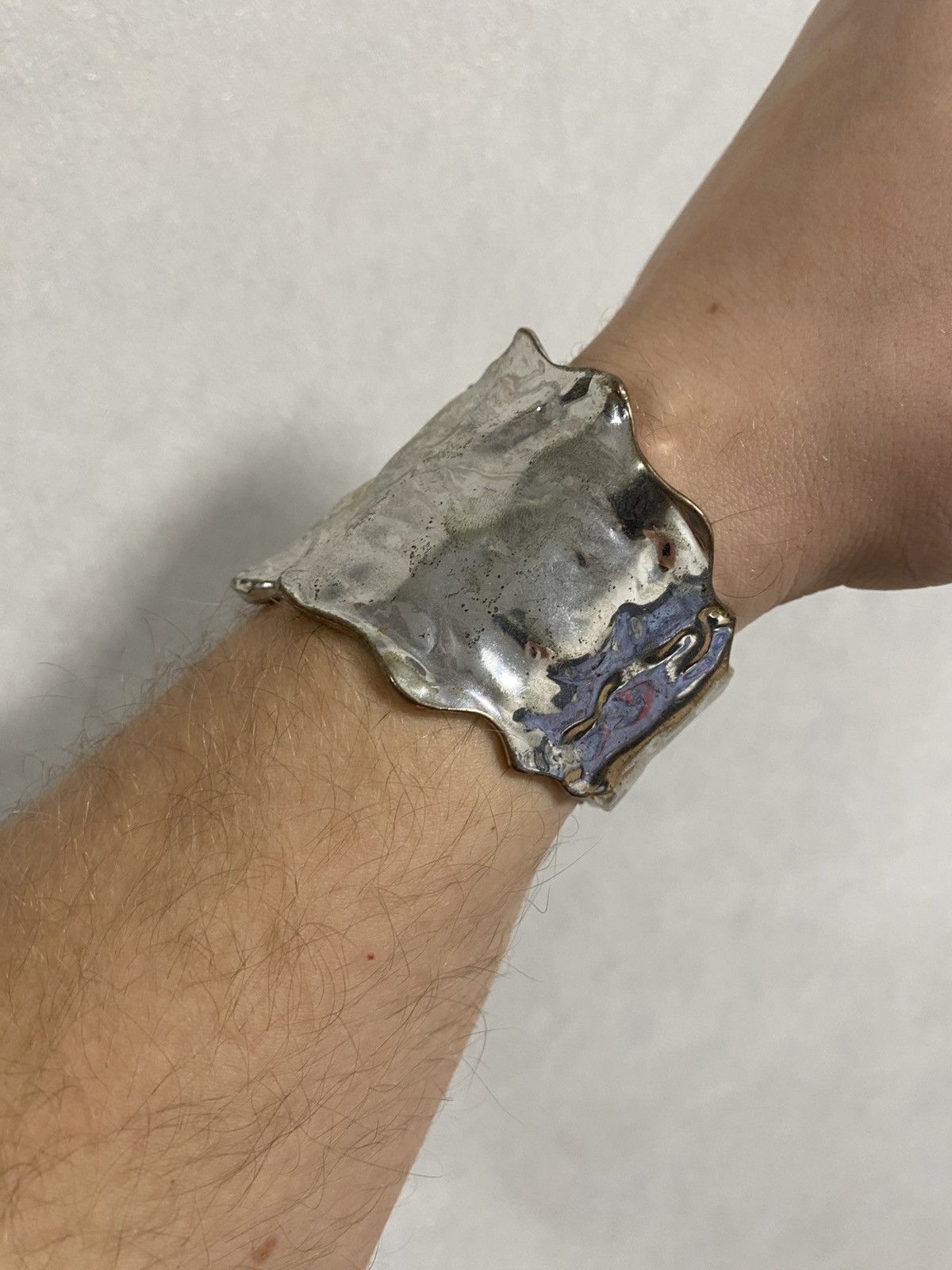 Other Artisan cuff avantgarde bracelet polished silver-tone metal Size ONE SIZE - 4 Thumbnail