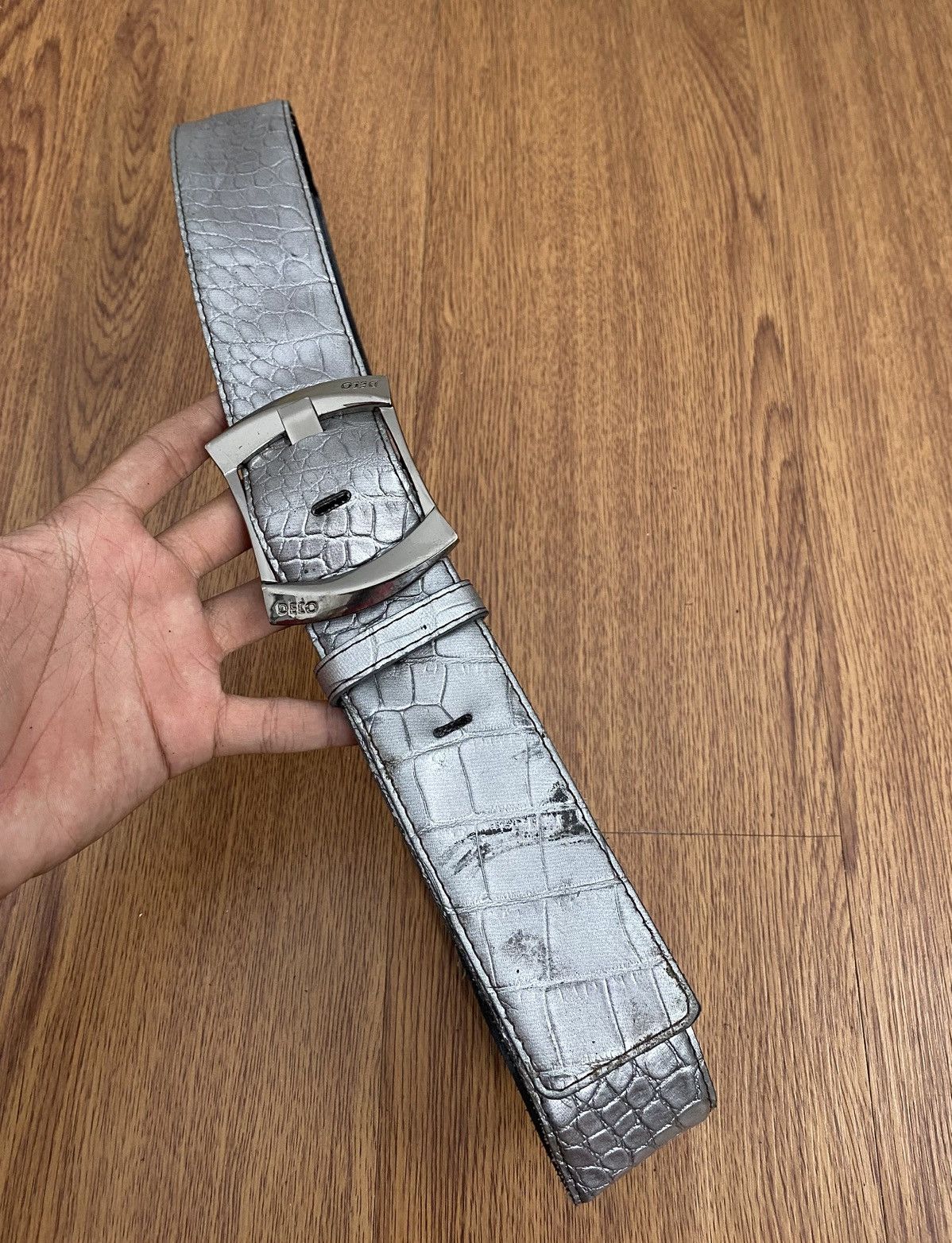 If Six Was Nine × Japanese Brand × Le Grande Bleu (L.G.B.) Deco alligator belt Size ONE SIZE - 2 Thumbnail