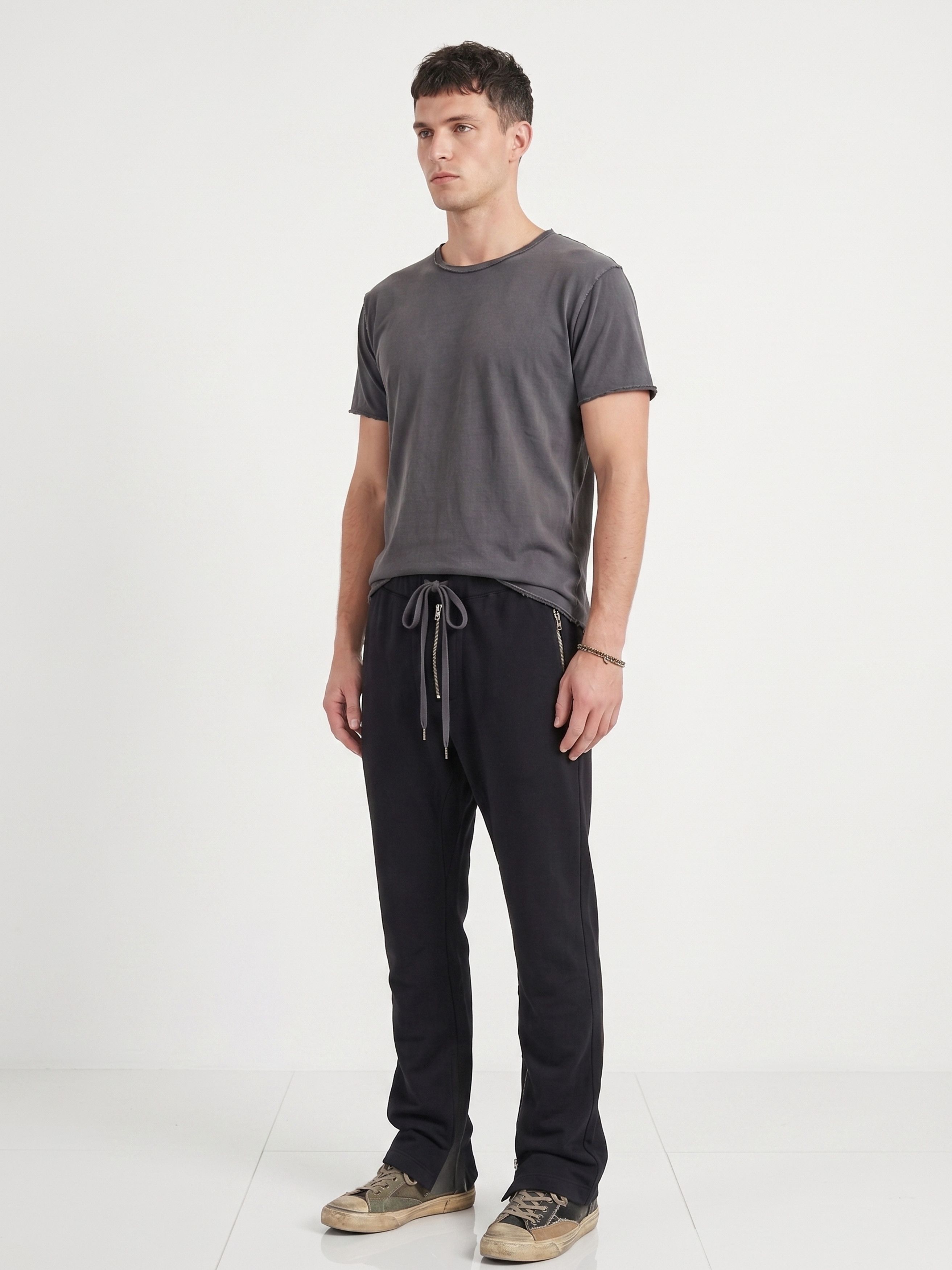 Greg Lauren Archive "The GL1 Pant" Jersey & Washed Silk Faille Size US 32 / EU 48 - 12 Thumbnail