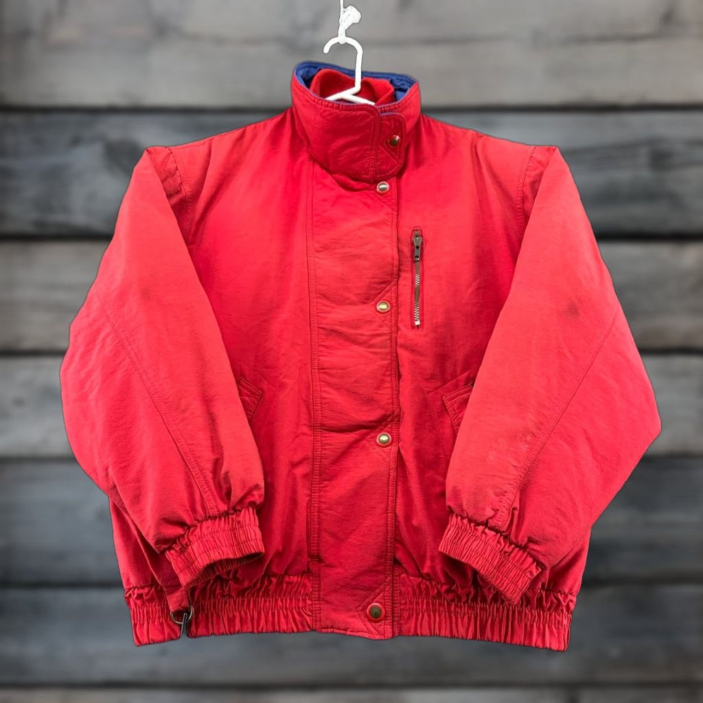 Eddie Bauer VINTAGE Eddie Bauer Coat Parka Women XL Red Down Full Zip 90s USA Goose Down Quilted Nylon Size XL / US 12-14 / IT 48-50 - 1 Thumbnail