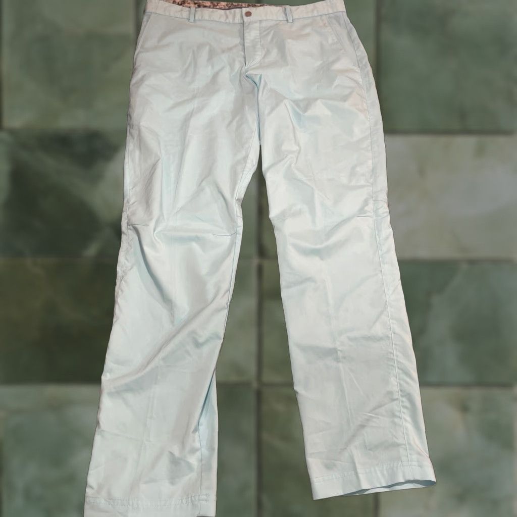 Nike Nike Golf Pants Mens Chino Pants 35 Regular Inseam 31 Dri Fit Blue Logo Casual Men Size US 35 - 1 Thumbnail