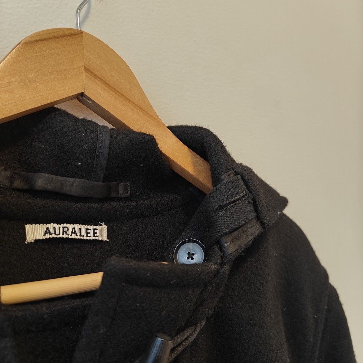 Auralee LNWOT Black Wool toggle duffle coat, Japan $1350 Size US XXL / EU 58 / 5 - 9 Thumbnail