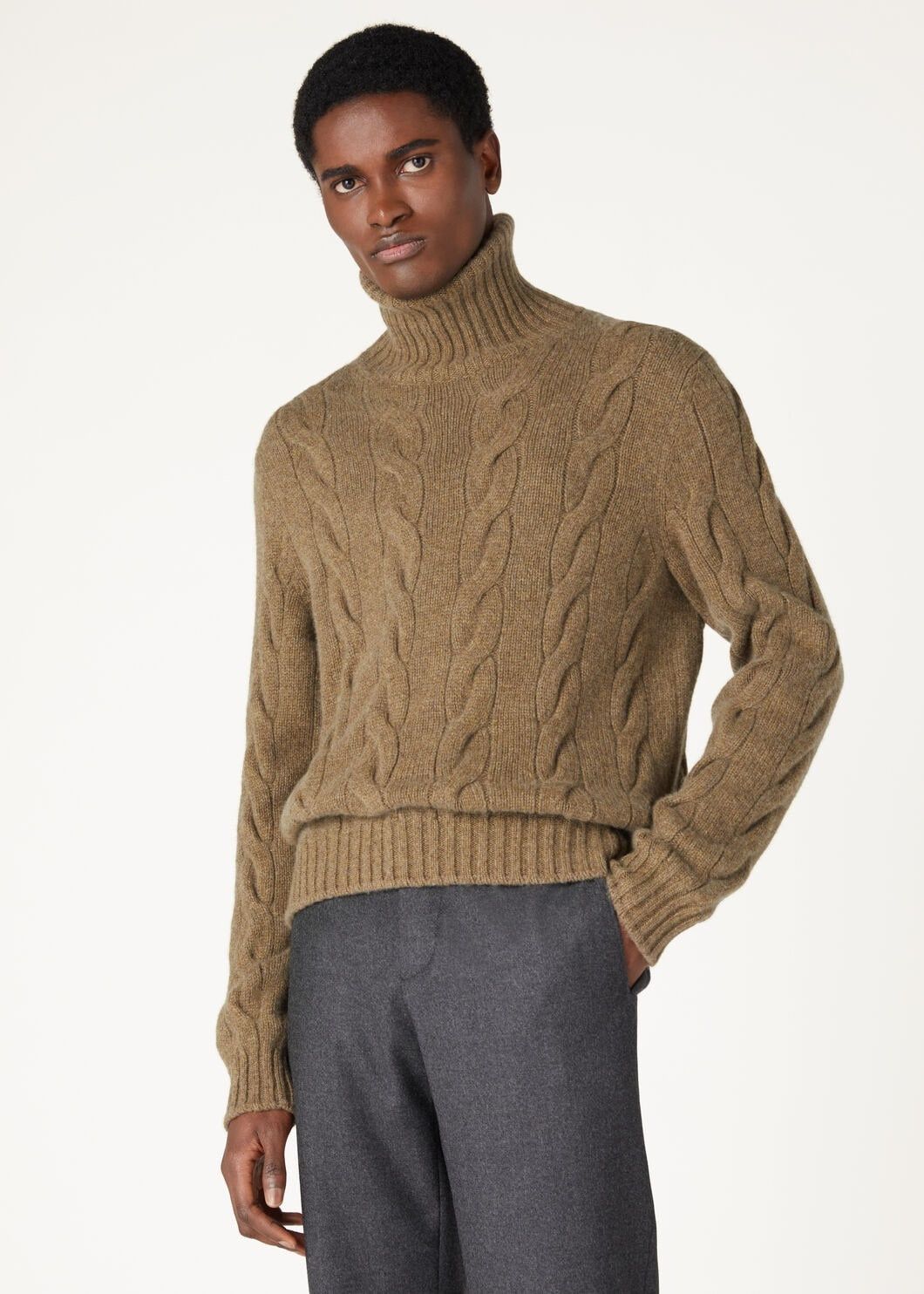 Loro Piana o1w1db10725 FAO3411 Napier Turtleneck Sweater in Brown Size US XL / EU 56 / 4 - 4 Thumbnail