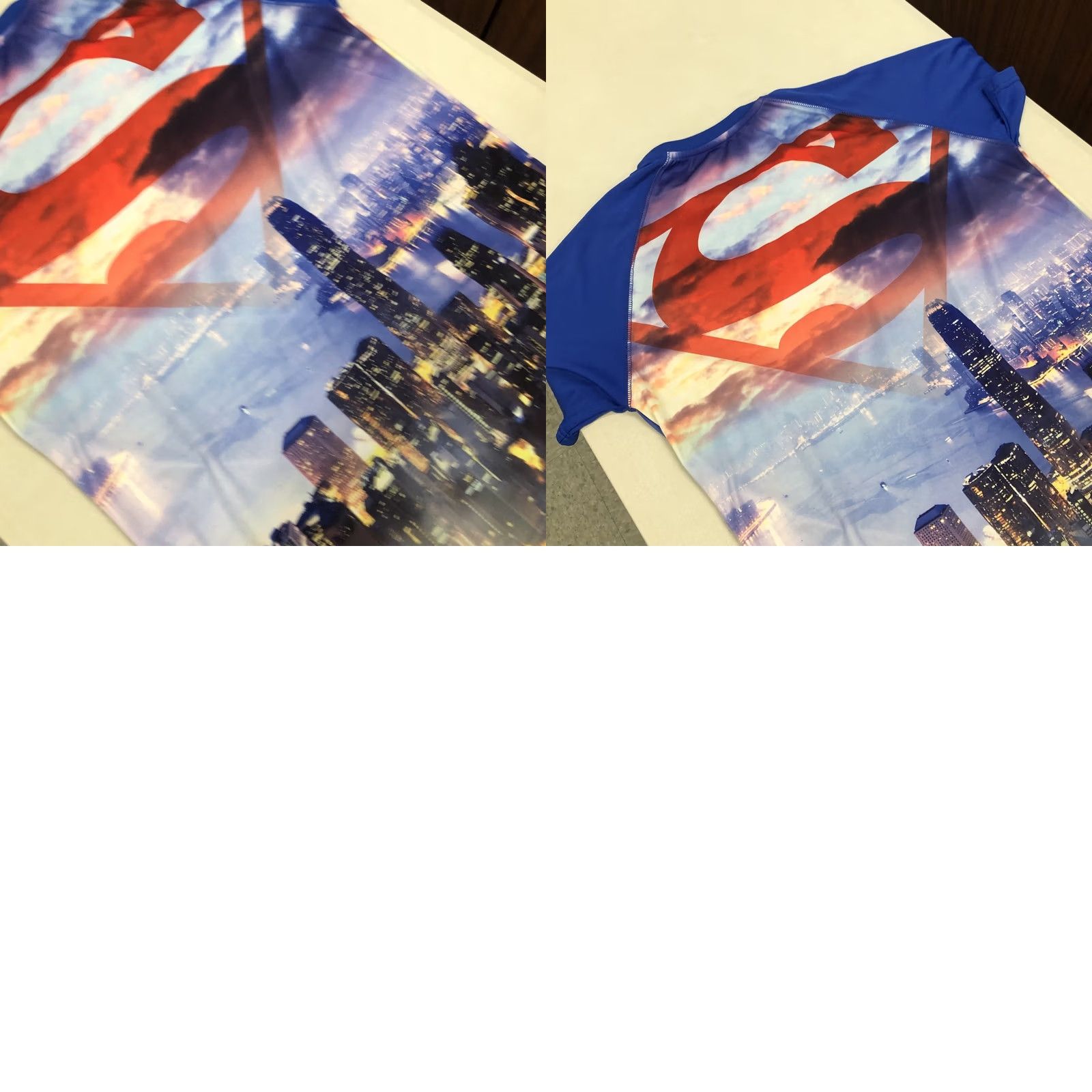 DC Comics Superman Mens T-Shirt Medium Blue All Over Print AOP Short Sleeve DC Comics Graphics Shirt Mens Size US M / EU 48-50 / 2 - 8 Thumbnail