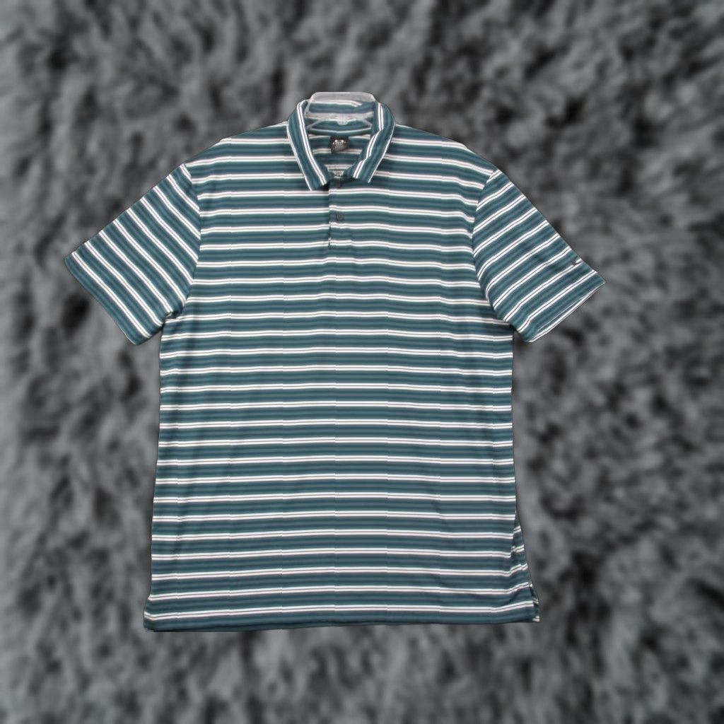 Oakley Oakley Hydrolix Sport Golf Polo Shirt Men's XL Green Stripe Size US XL / EU 56 / 4 - 1 Thumbnail