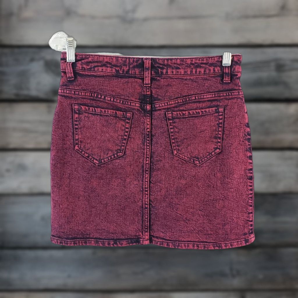 Hot Topic Hot Topic Denim Pencil Skirt Womens Sz Small Pink Pockets Zip Front Casual Short Regular Cotton Blend Denim Vintage No Size 28" / US 6 / IT 42 - 1 Thumbnail