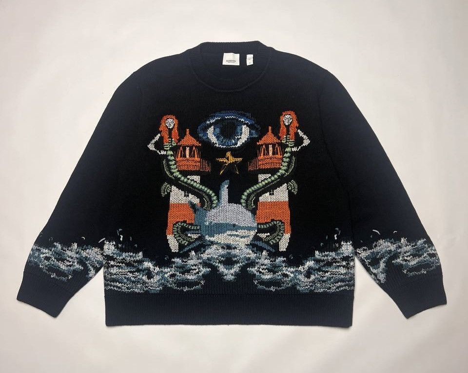 Burberry BURBERRY Wool Mermaid-Intarsia Sweater Size US M / EU 48-50 / 2 - 1 Thumbnail