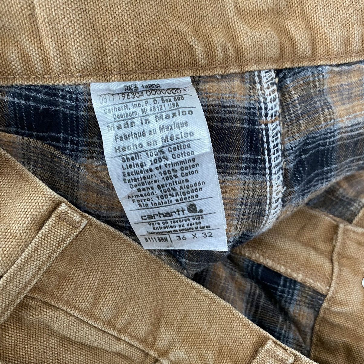 Carhartt Vintage Carhartt Blanket Lined Tan Carpenter Work Pants Size US 35 - 23 Thumbnail