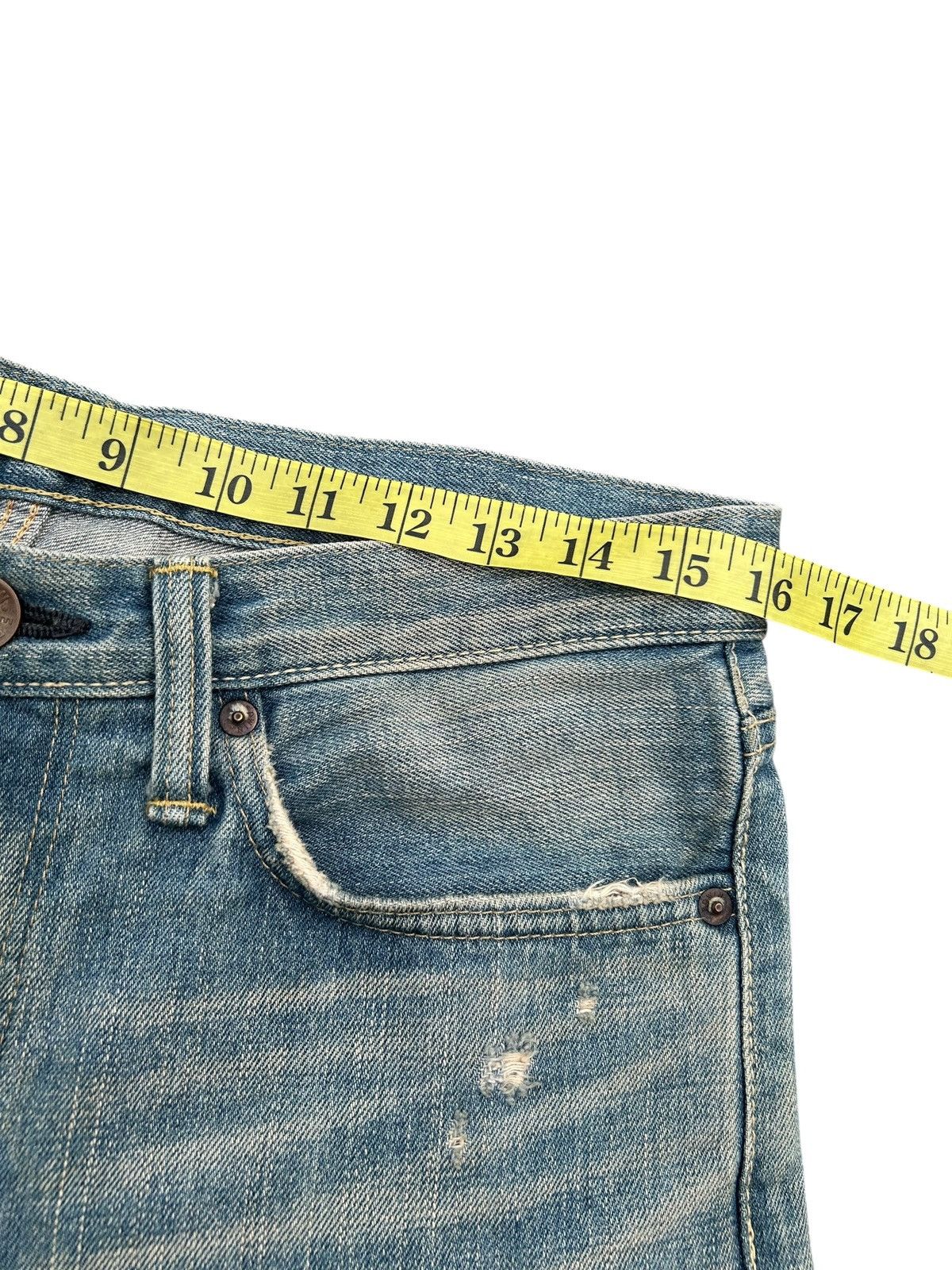 Kapital Vintage Edwin 505ZX Selvedge Buckle Back Distressed Denim Size US 32 / EU 48 - 18 Thumbnail