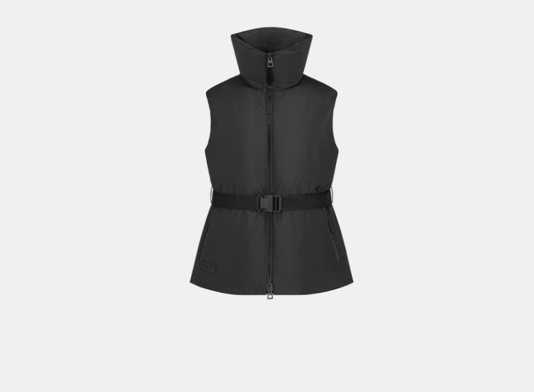 Dior o1w1db11225 457C71 Belted Puffer Vest in Black/White Size XL / US 12-14 / IT 48-50 - 1 Thumbnail