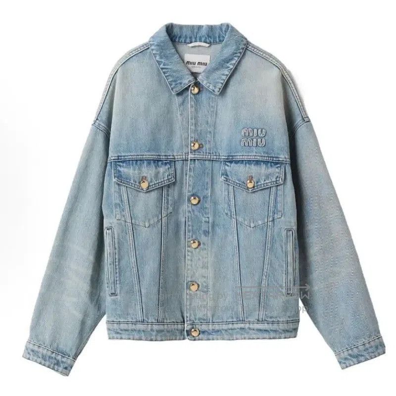 Miu Miu Miu Miu Light Blue Denim Jacket for Women . Size XS / US 0-2 / IT 36-38 - 9 Thumbnail