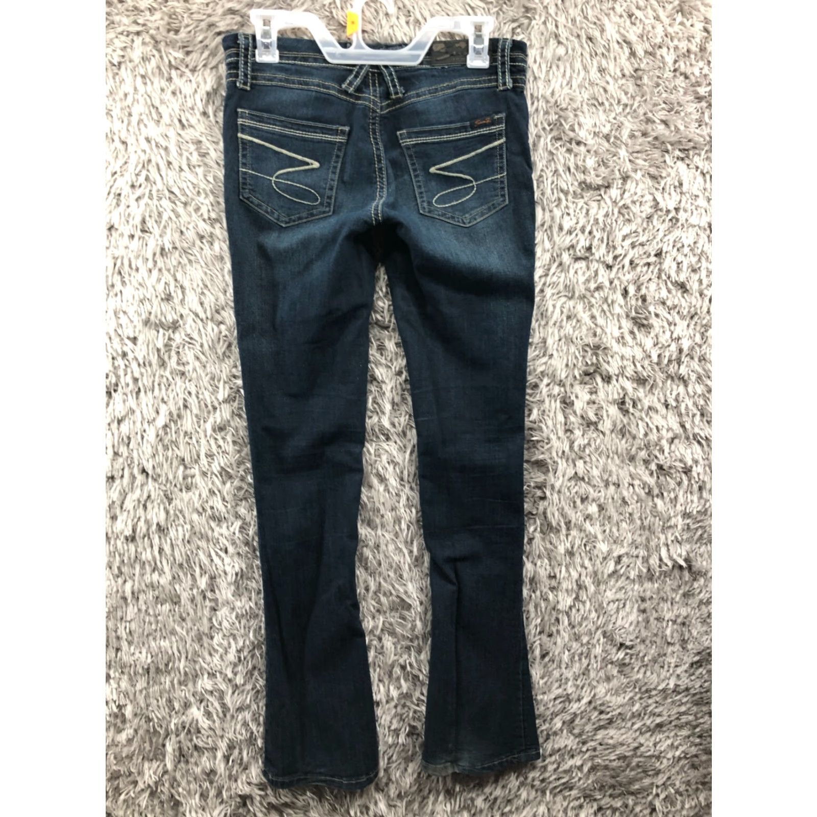 Vintage Seven7 Rucker Slim Bootcut Jeans Size 28 Dark Wash Blue Denim Womens Size 28" / US 6 / IT 42 - 5 Thumbnail