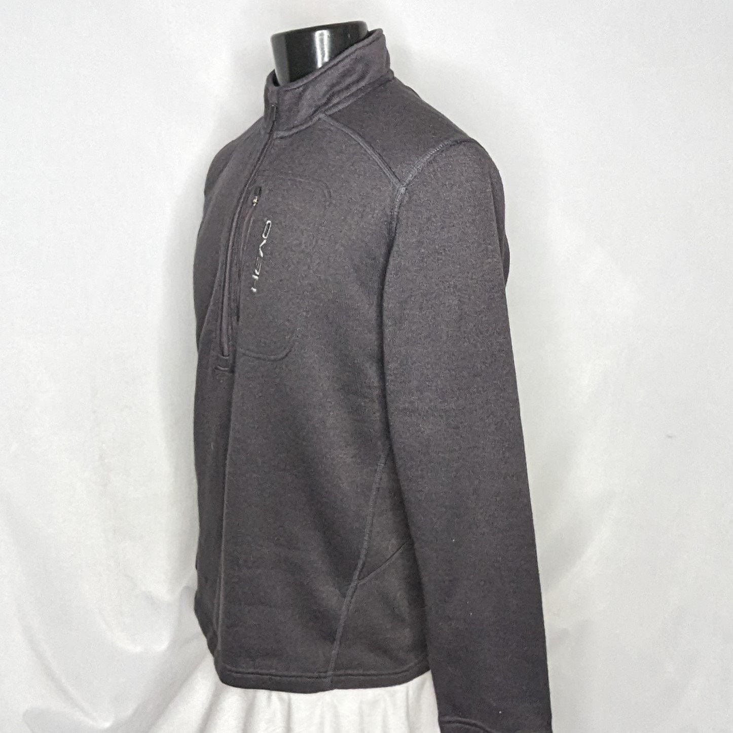 Other Head Men's 1/4 Zip Fleece Pullover Large Black Sweater Size US L / EU 52-54 / 3 - 2 Thumbnail