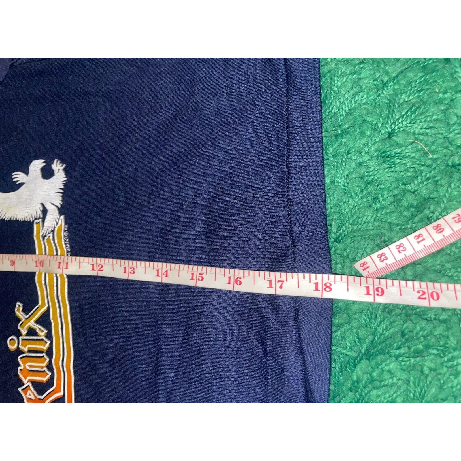Vintage Vintage Womens Phoenix Shirt Blue Crop Top Tee 80s 1982 Size M / US 6-8 / IT 42-44 - 10 Thumbnail