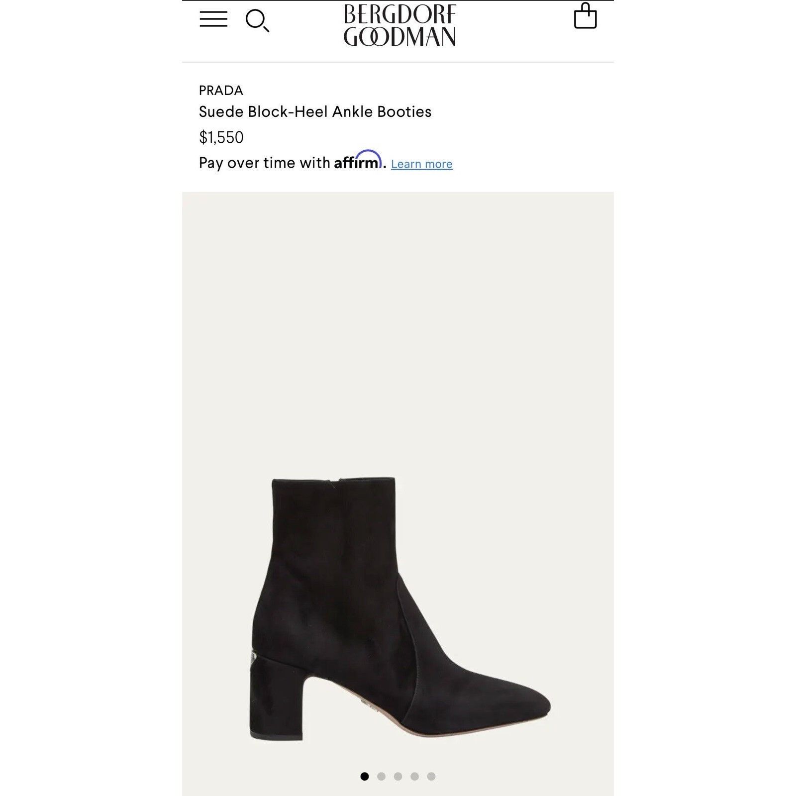 Prada Prada Suede Block-Heel Ankle Booties sz. 36 EU (6 US) Size US 6 / IT 36 - 7 Thumbnail