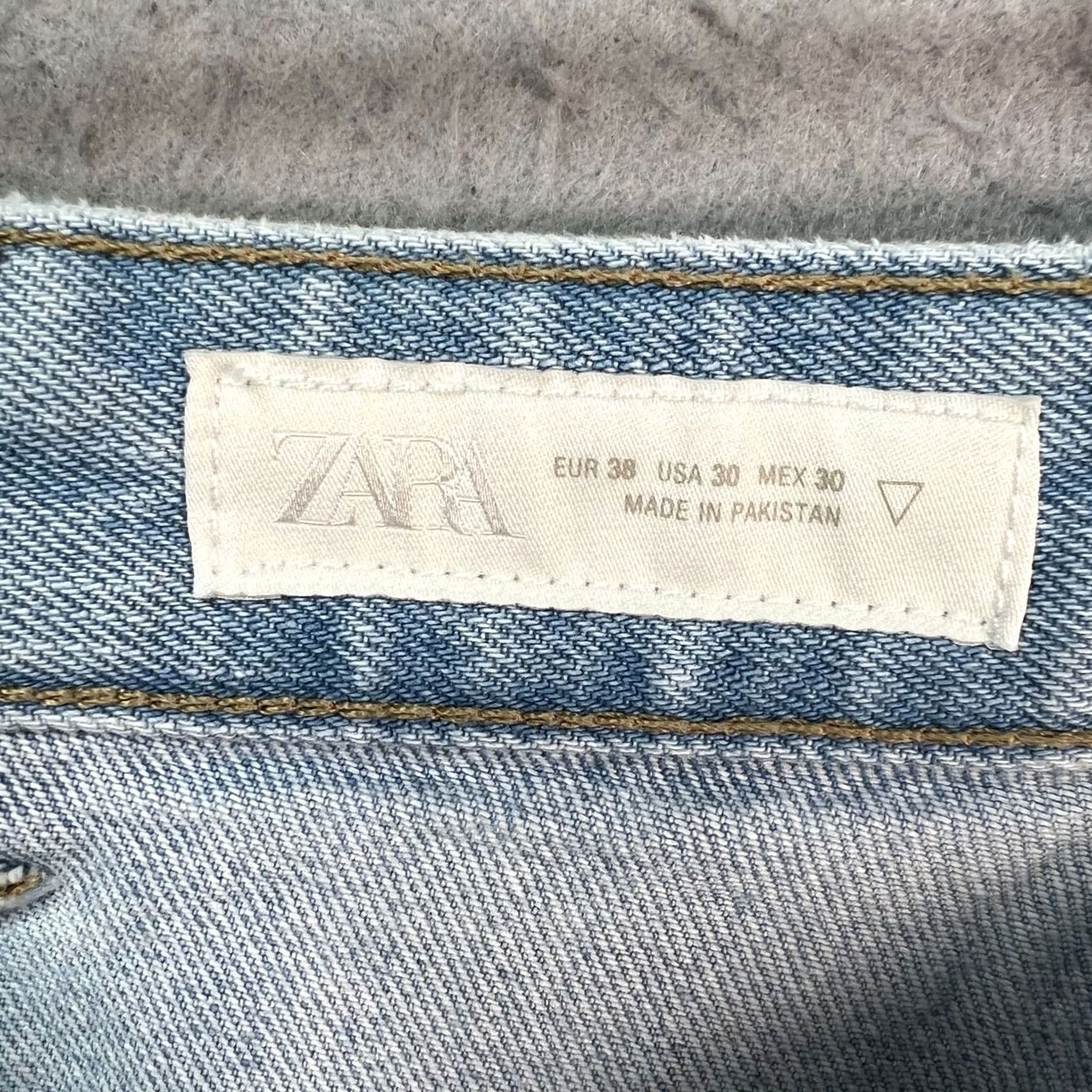 Zara Zara Mens Jeans 30 Blue Light Wash Denim Carpenter Pants 100% Cotton Size US 30 / EU 46 - 3 Thumbnail