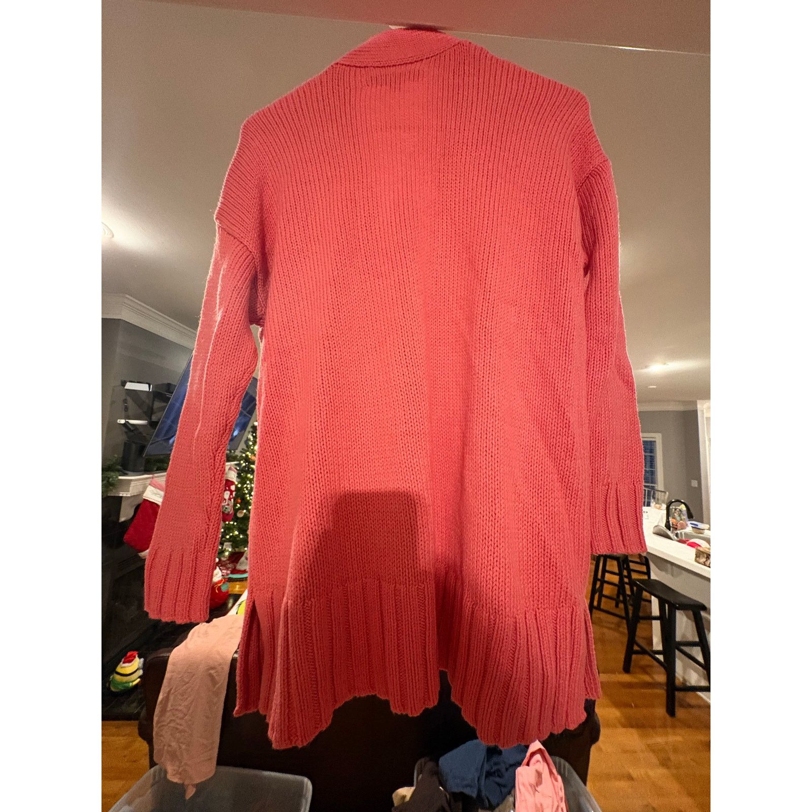 Loft LOFT Women’s Small Coral Chunky Knit Cardigan Button Size S / US 4 / IT 40 - 4 Thumbnail